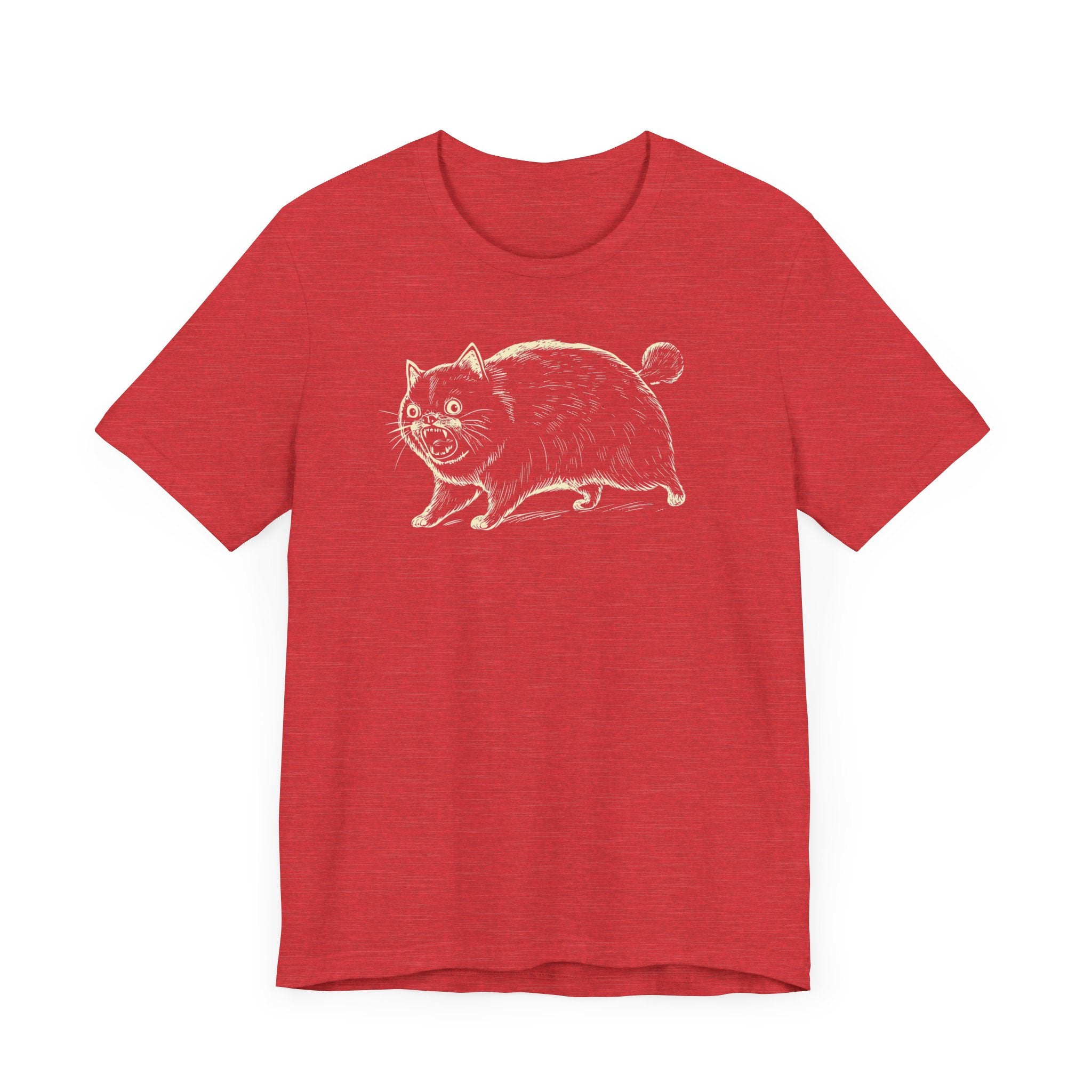 Yowling Chonky Cat T-Shirt Funny Graphic Cat Lover Tee