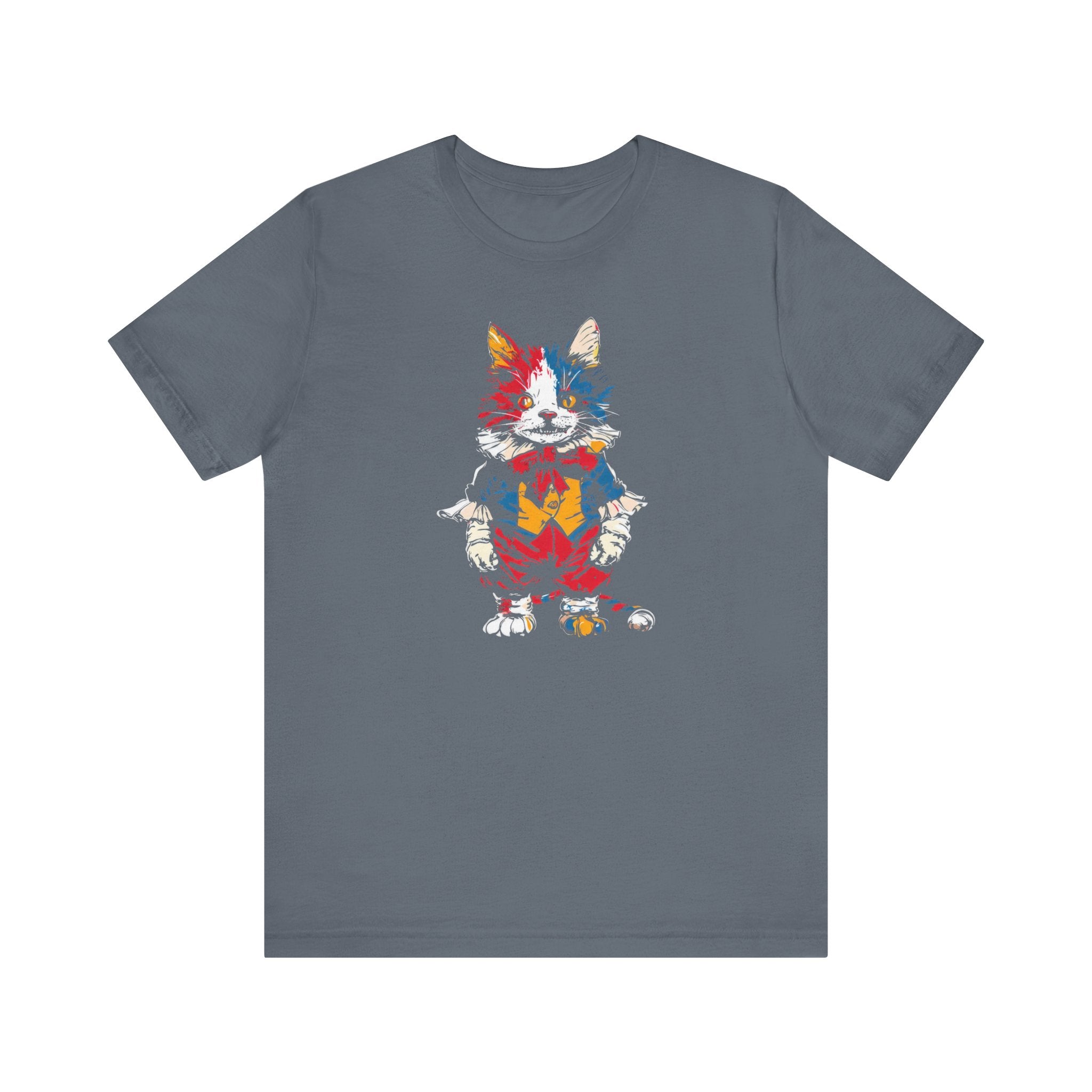 Colorful Mischievous Cat Graphic Tee