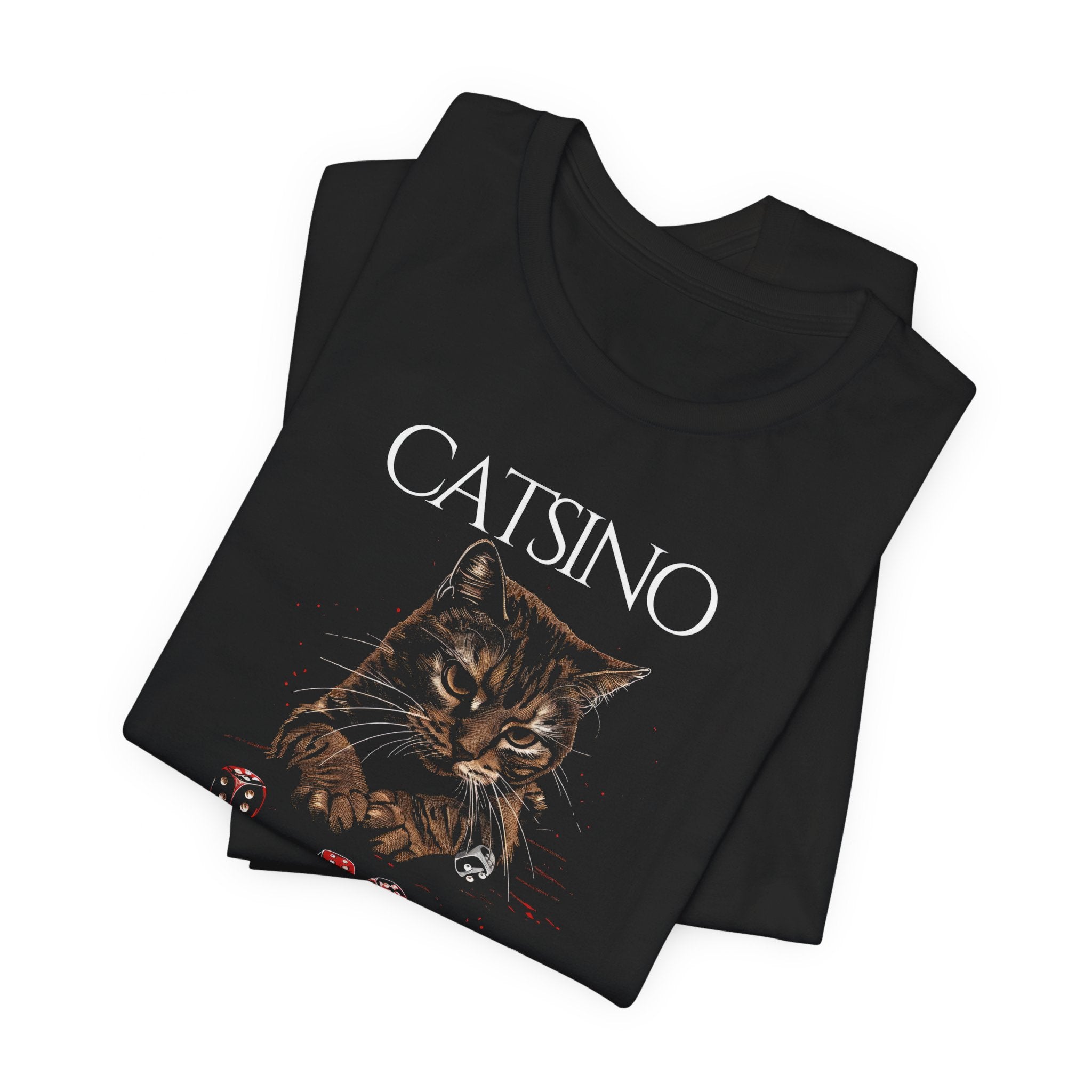Catsino Funny Cat Shirt Cat Lover Tee