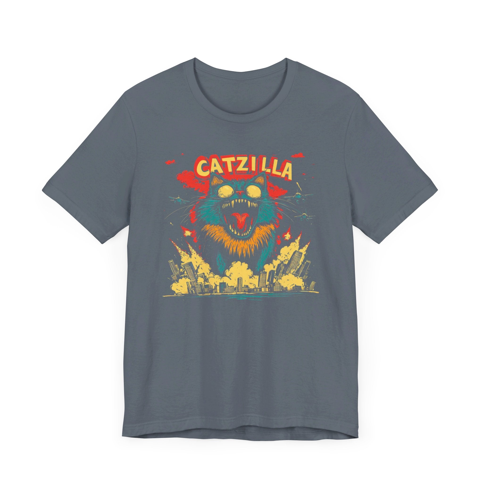 Catzilla City Destroyer T-Shirt Fierce Cat Graphic Design