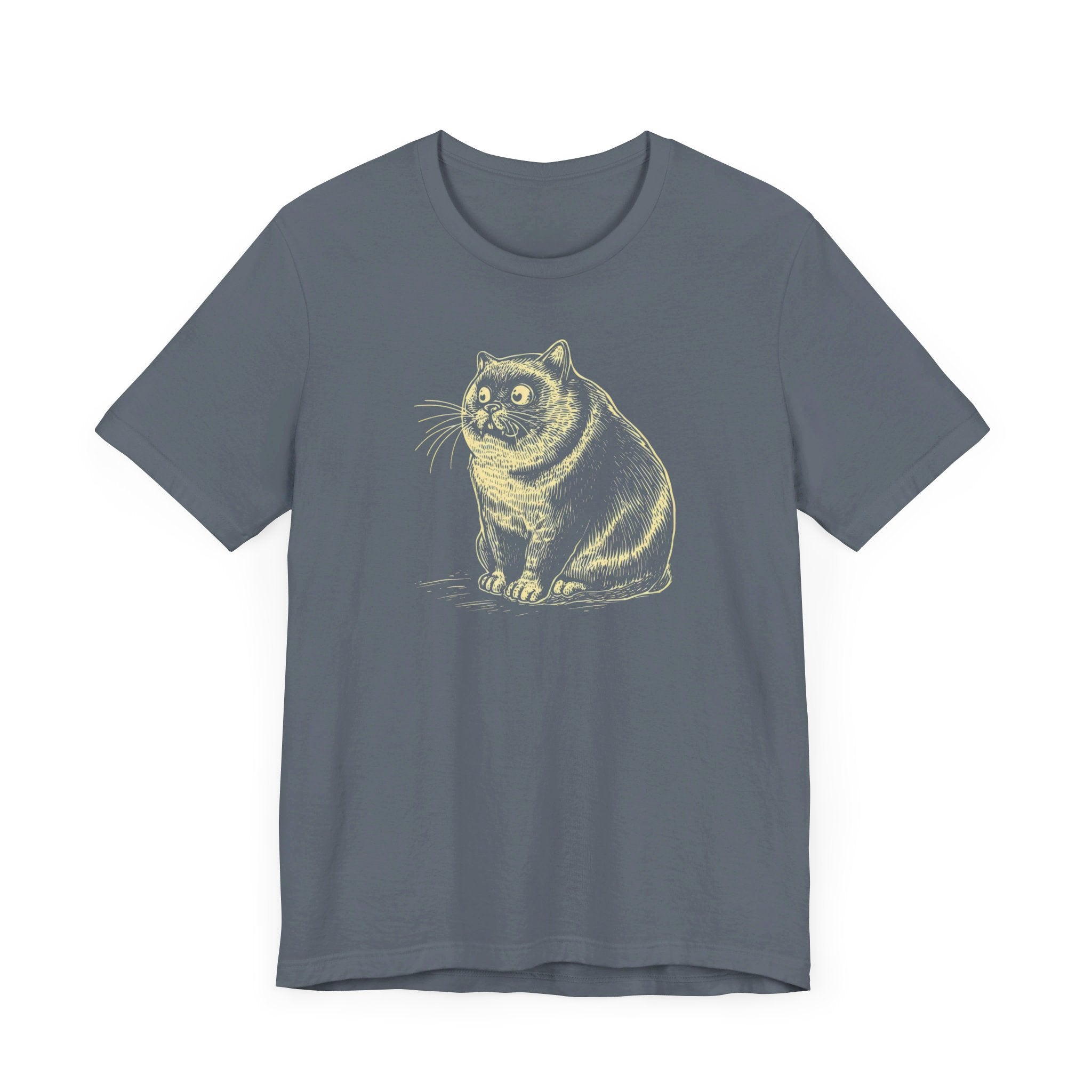 Vintage Style Wide-Eyed Cat T-Shirt