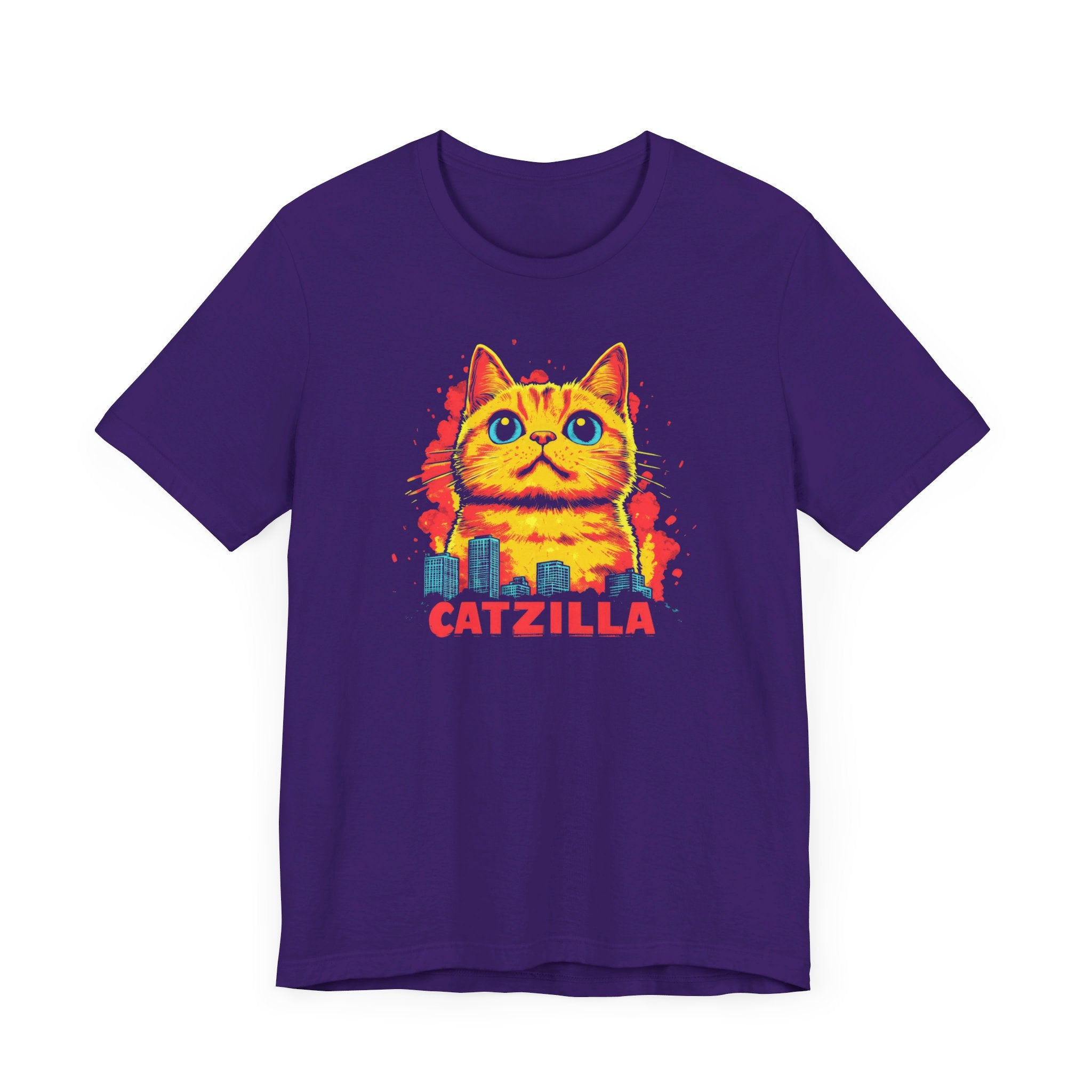 Catzilla Cute Chaos T-Shirt Adorable Cat City Design