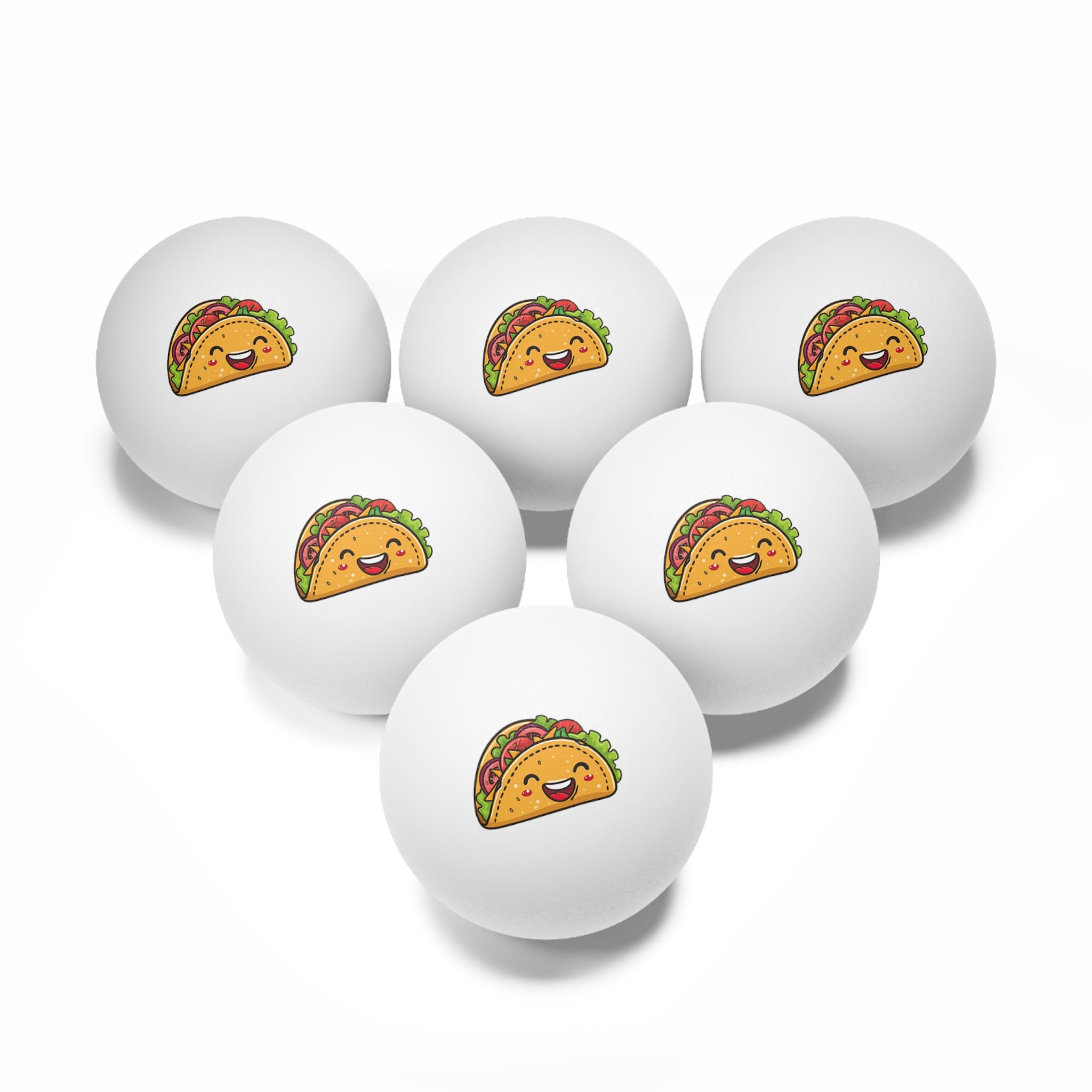 Taco Ping Pong Balls, 6 pcs