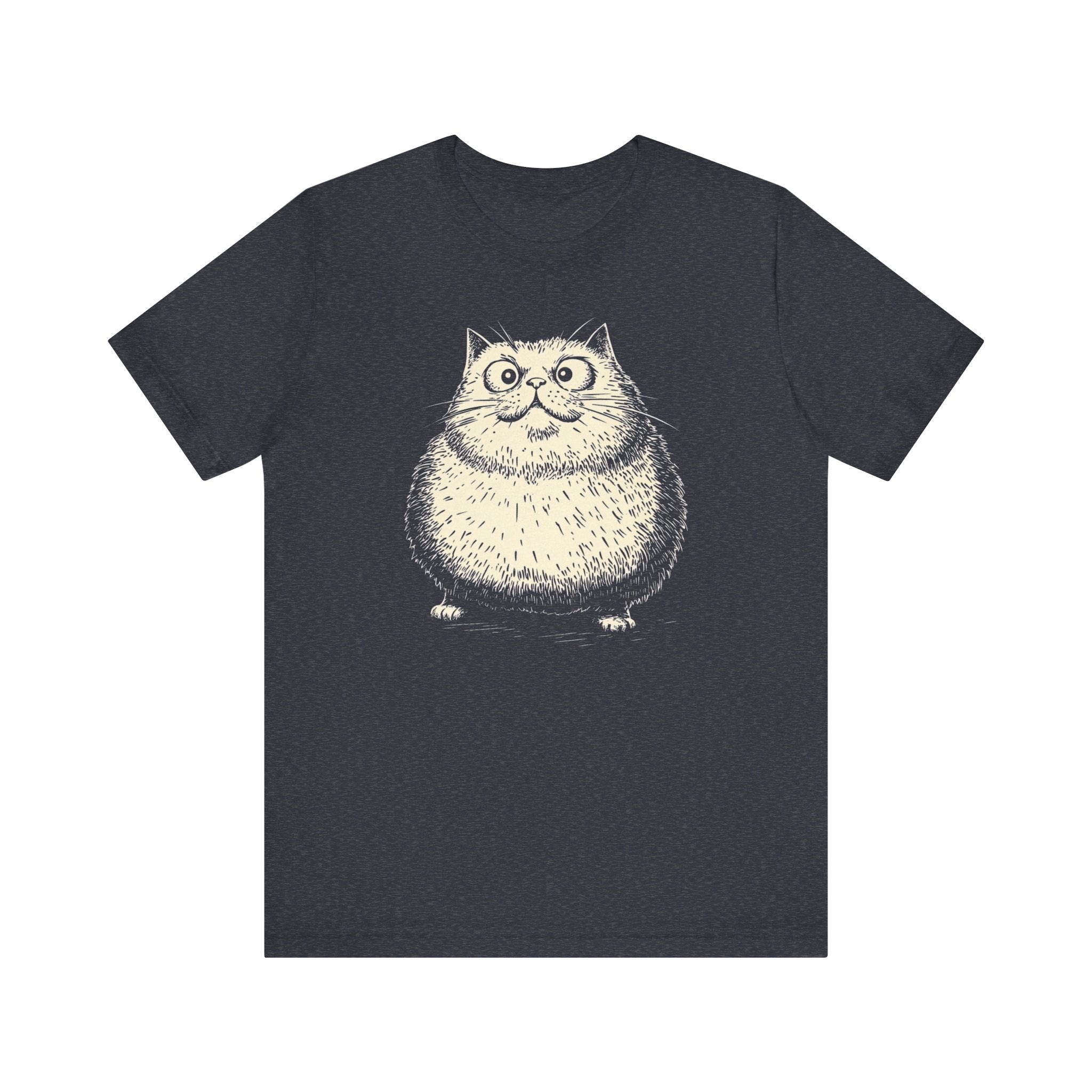 Adorable Chonky Cat T-Shirt Cute Cartoon Cat Design