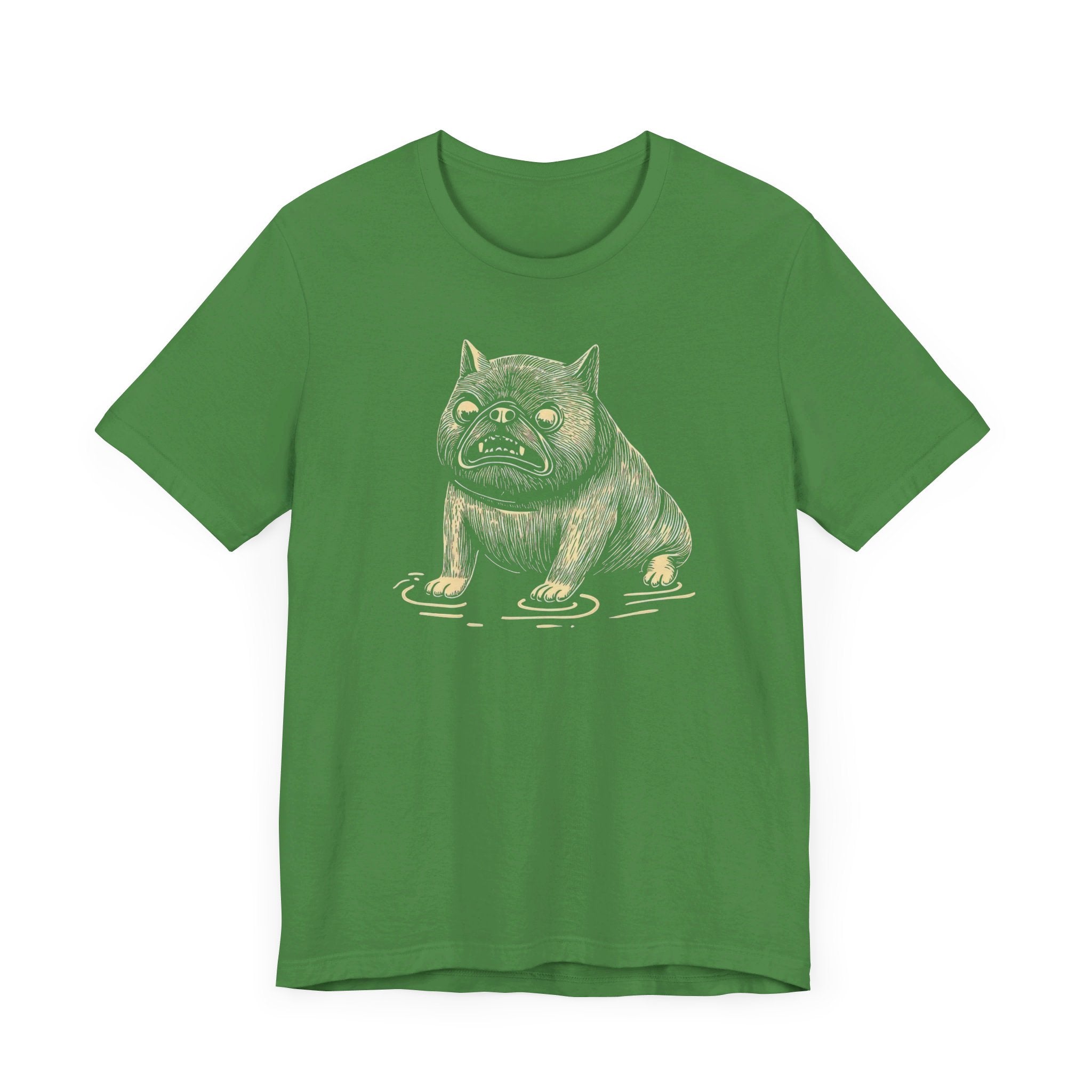 Grumpy Bulldog in a Puddle T-Shirt