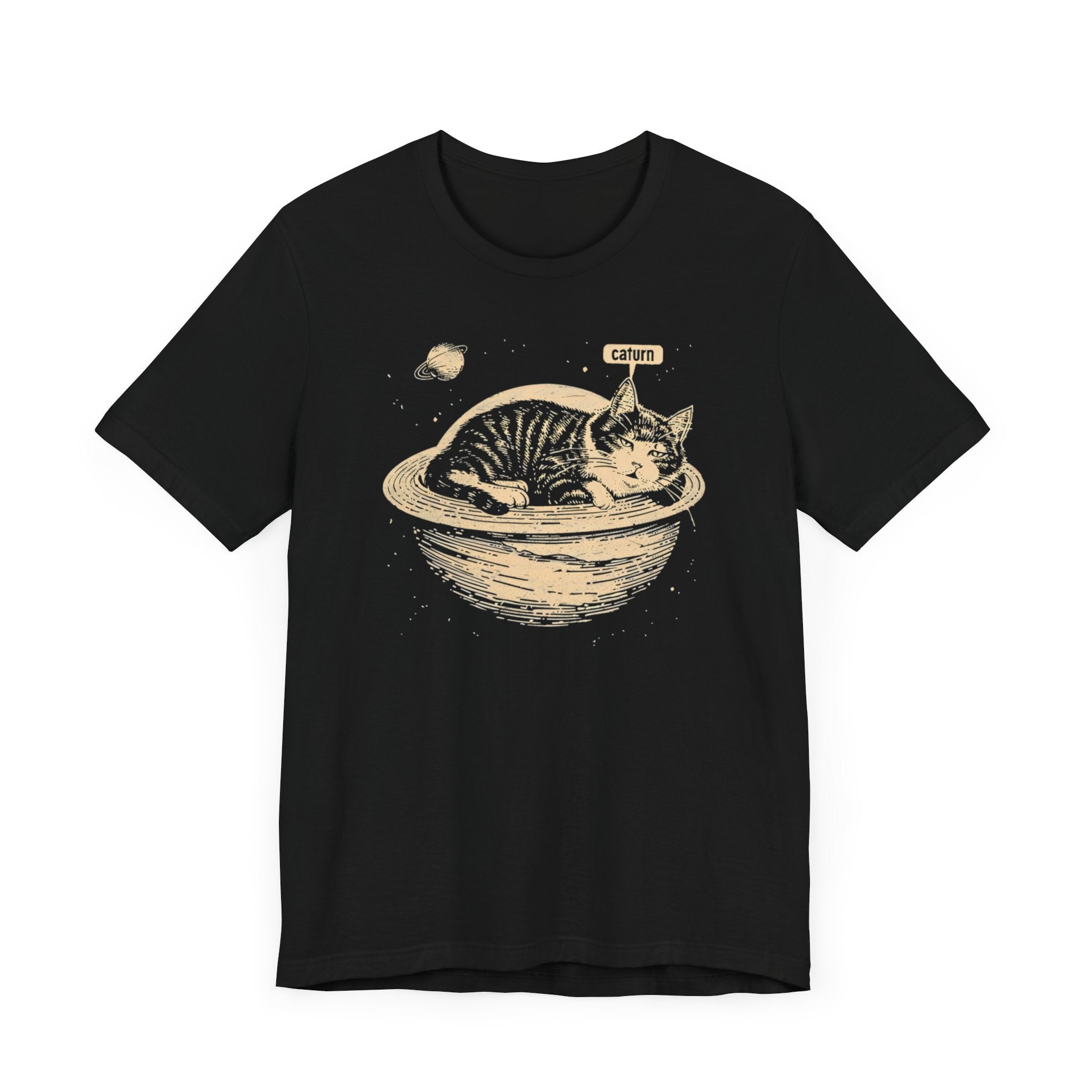 Caturn T-Shirt - Adorable Cat Planet Graphic Tee