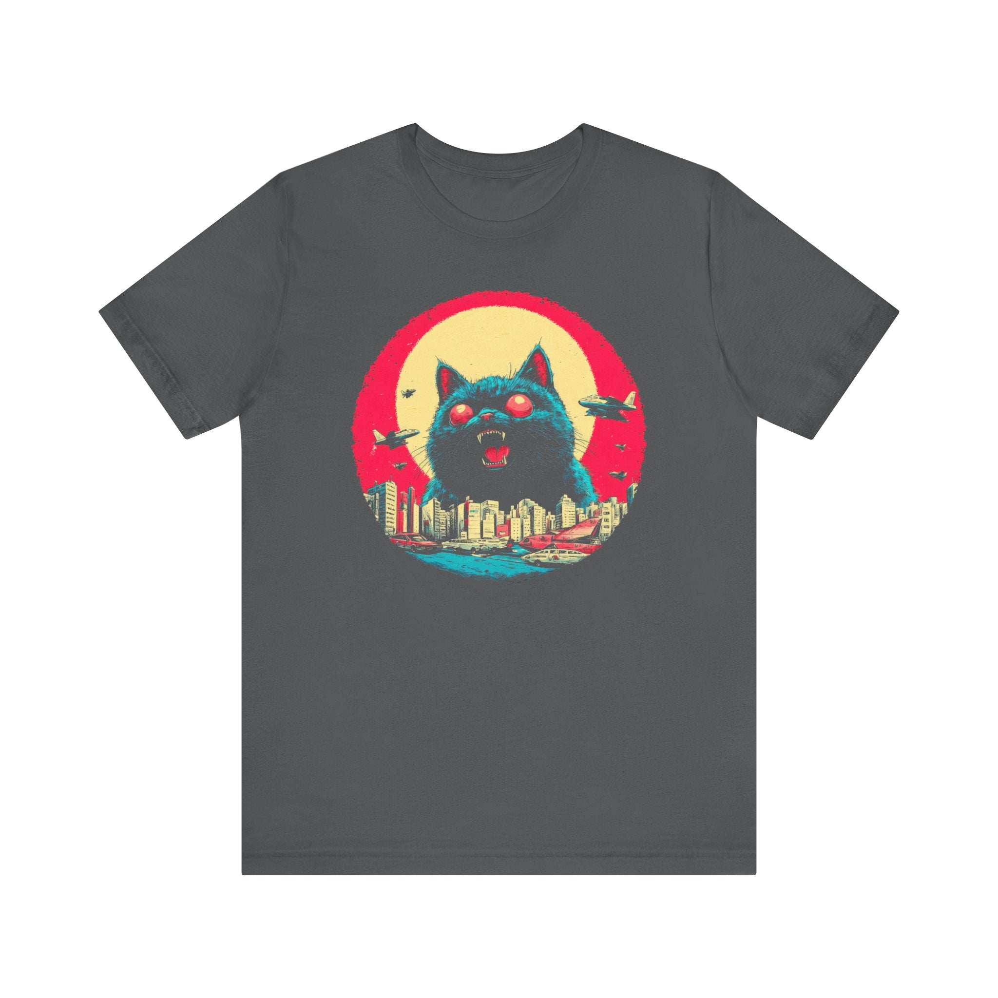 Catzilla Attack T-Shirt Giant Cat Retro City Design