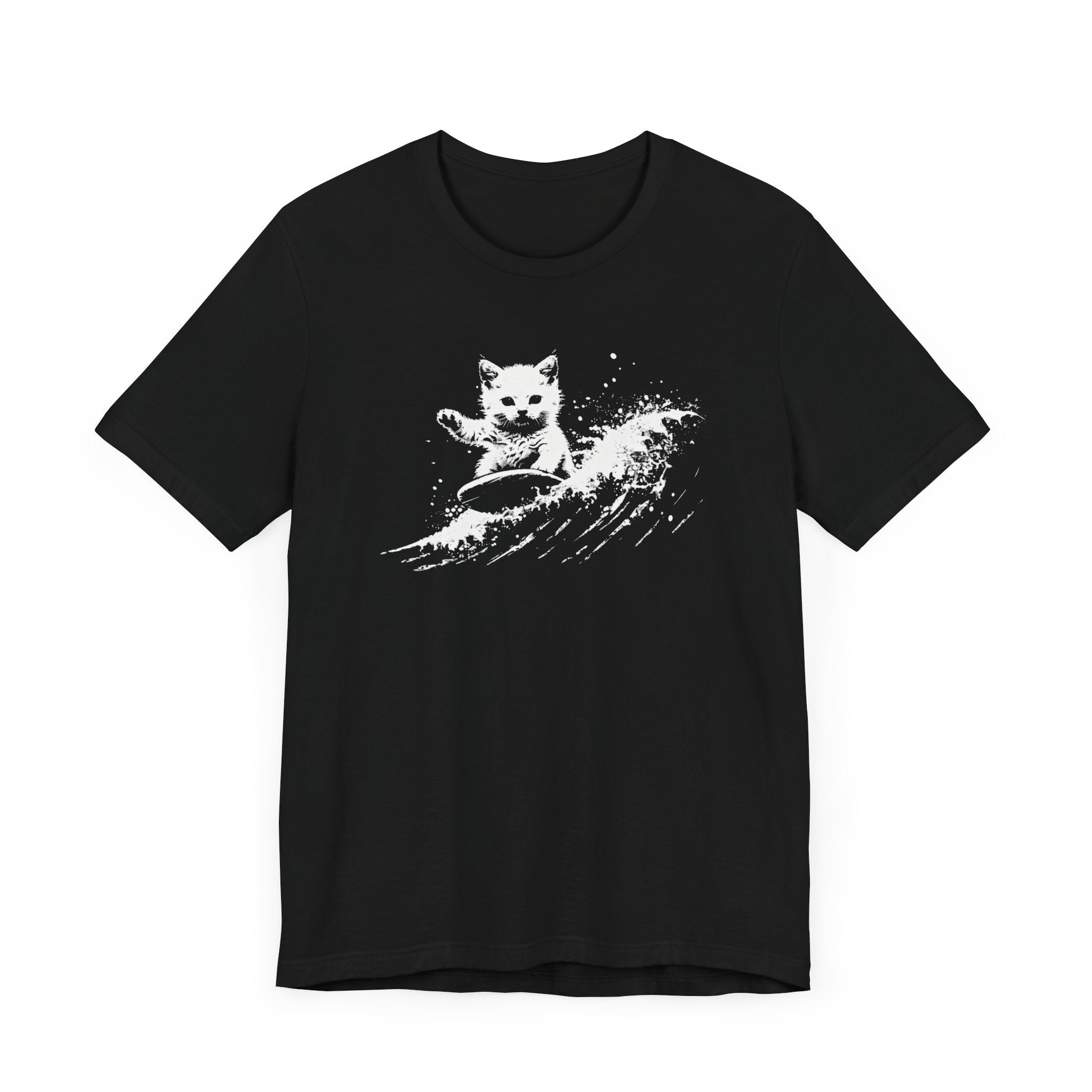 Surfing Cat on Wave T-Shirt