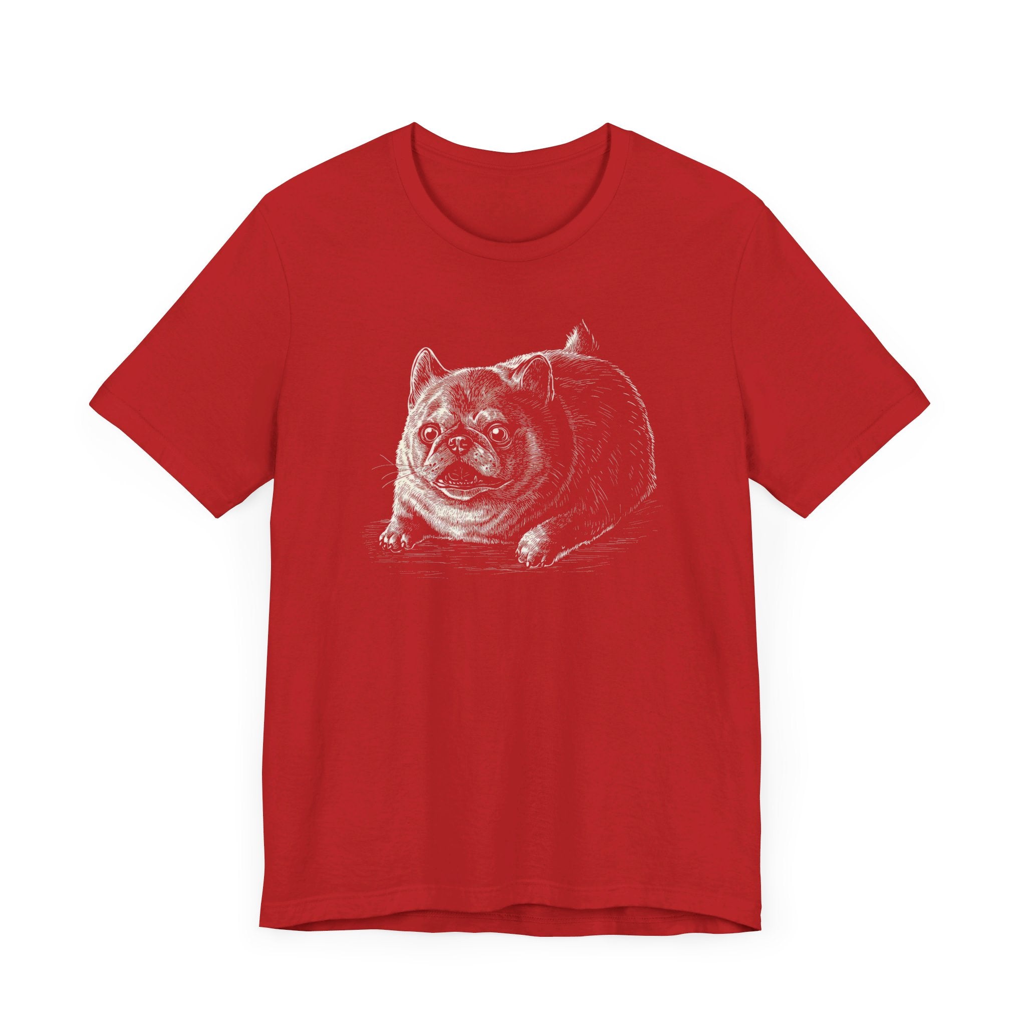 Cute French Bulldog Lying Down Illustration T-Shirt