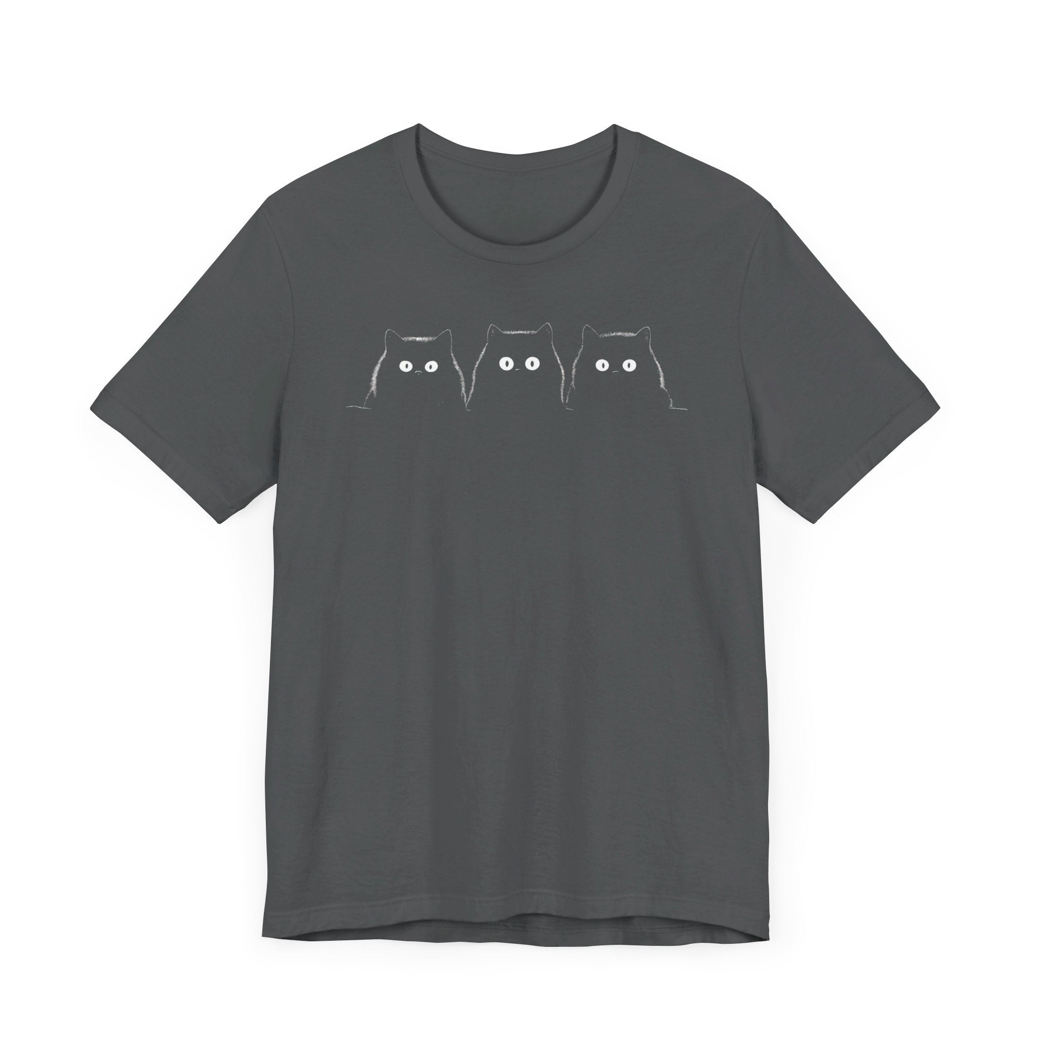 Three Black Cats Minimalist T-Shirt