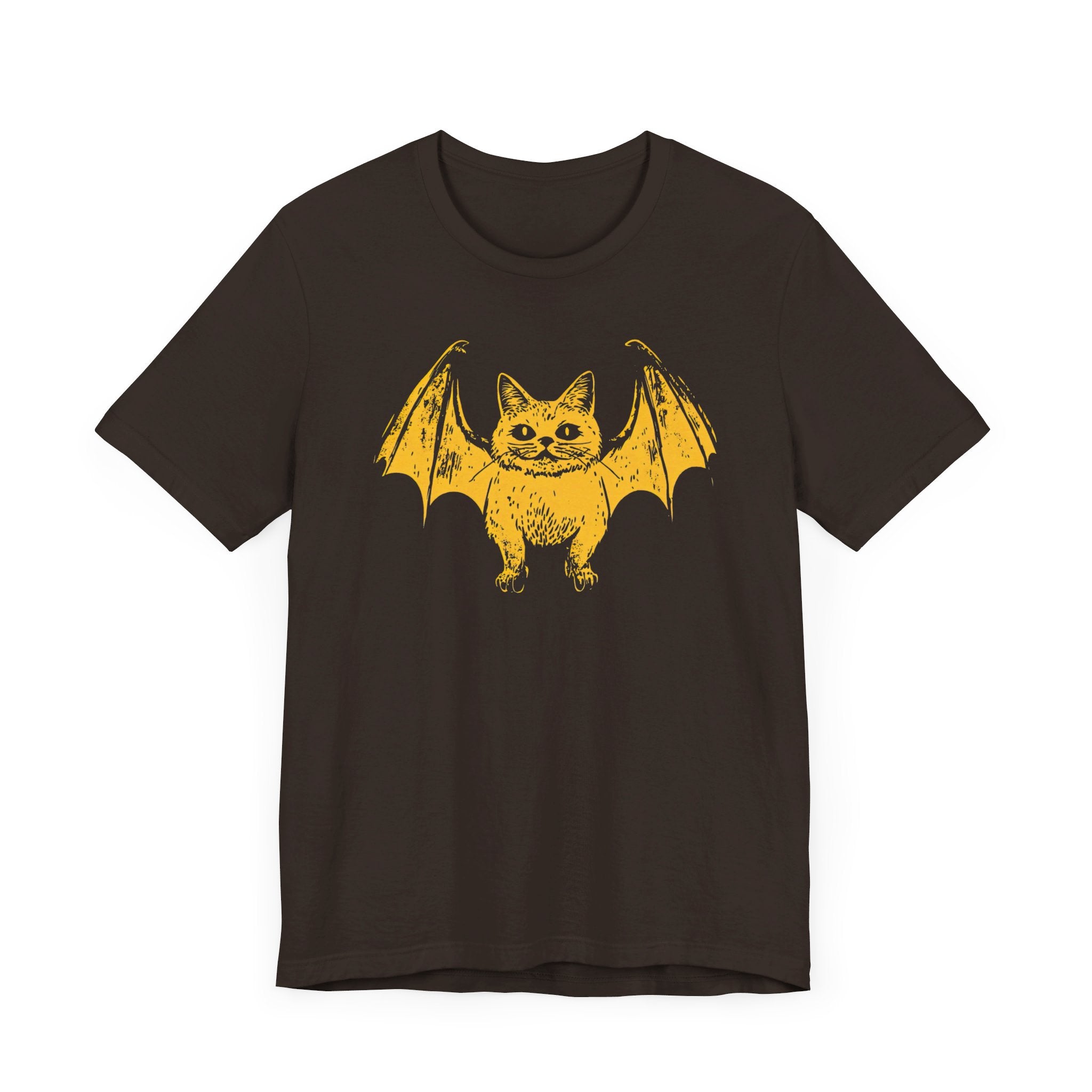 Bat Cat Hybrid T-Shirt - Spooky and Cute Halloween Design