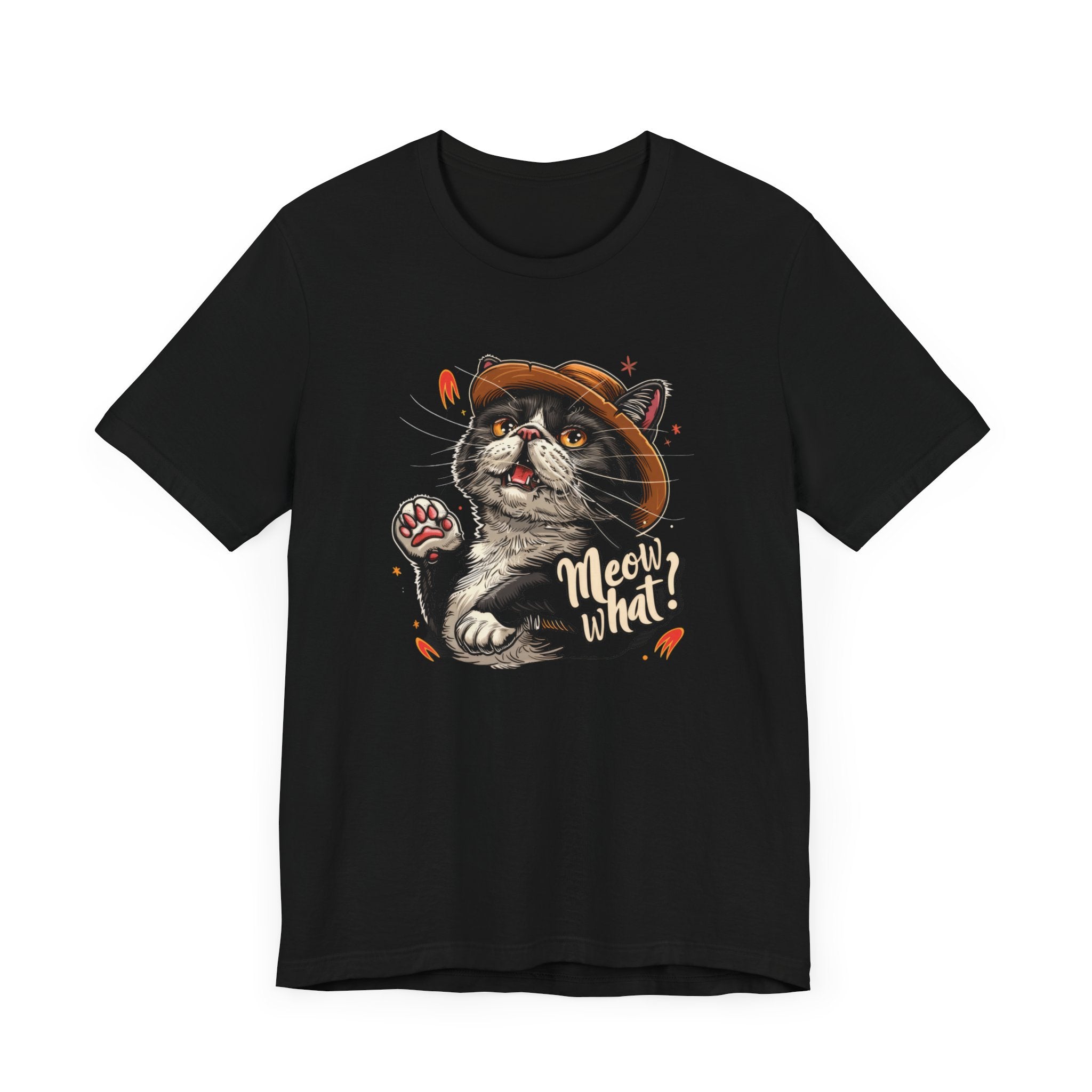 Meow What Cat T-Shirt Funny Cat Lover Tee