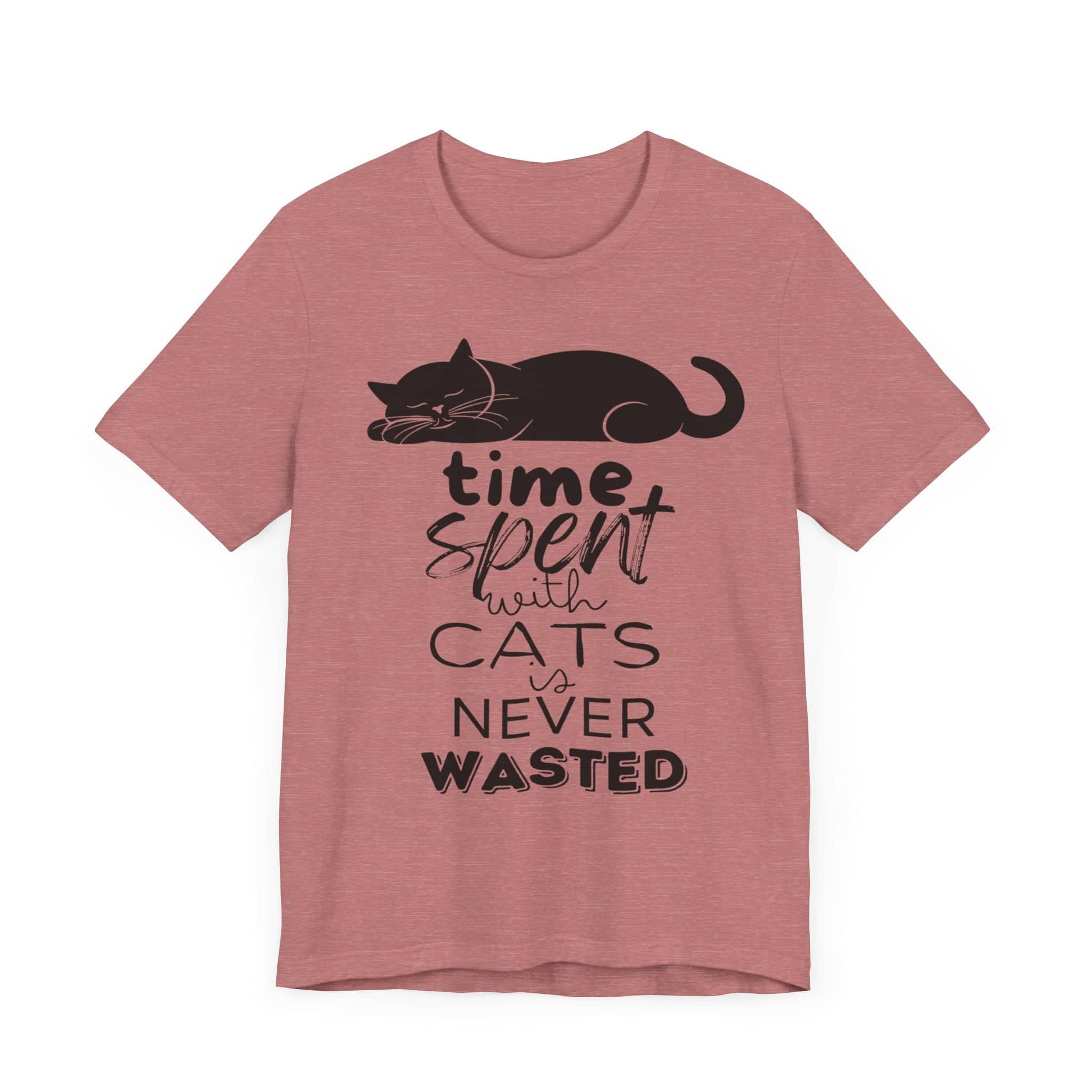 Purrfect Moments Tee - 'Time Spent with Cats is Never Wasted' T-Shirt Unisex Jersey Short Sleeve Tee