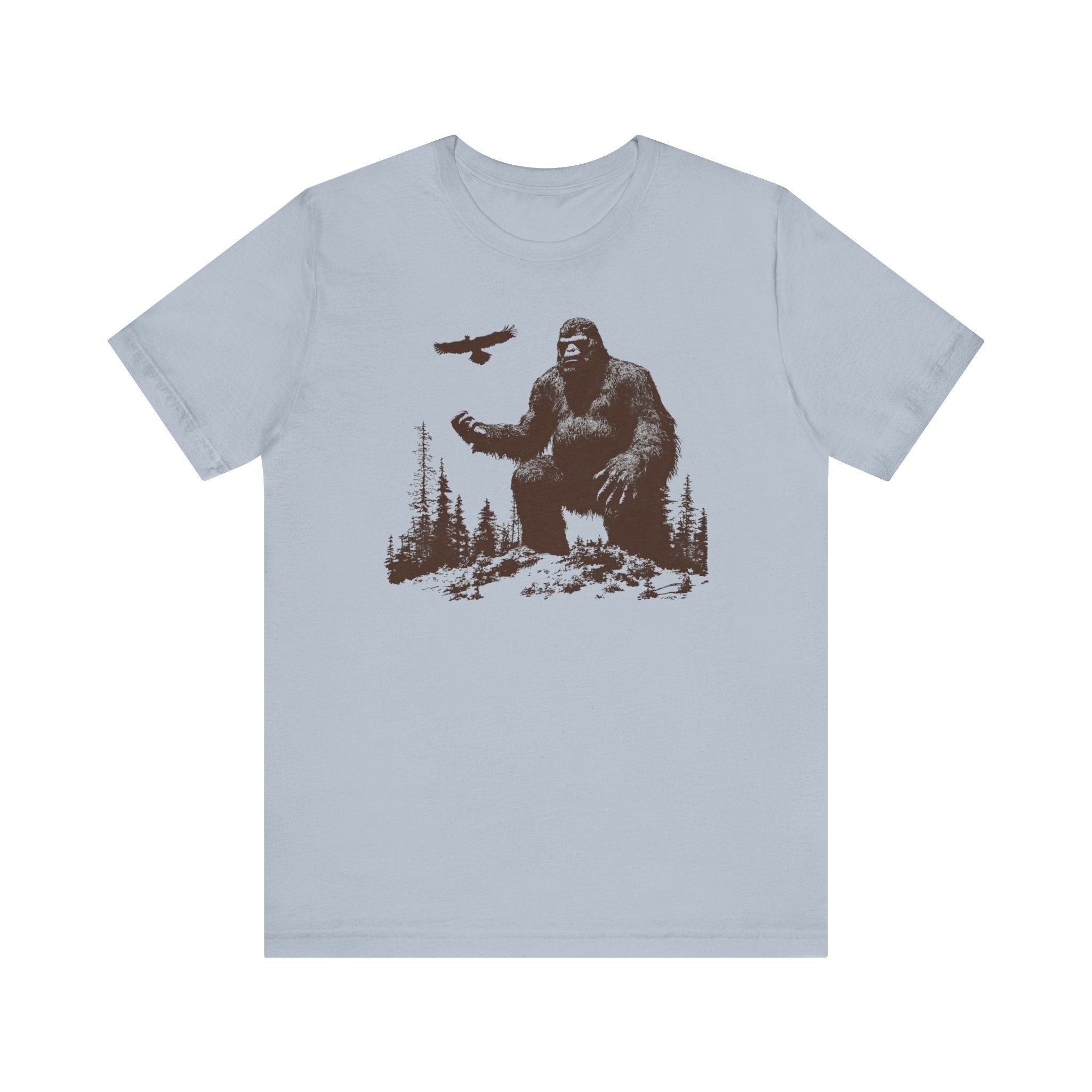 Bigfoot and Eagle T-Shirt Majestic Wilderness Design