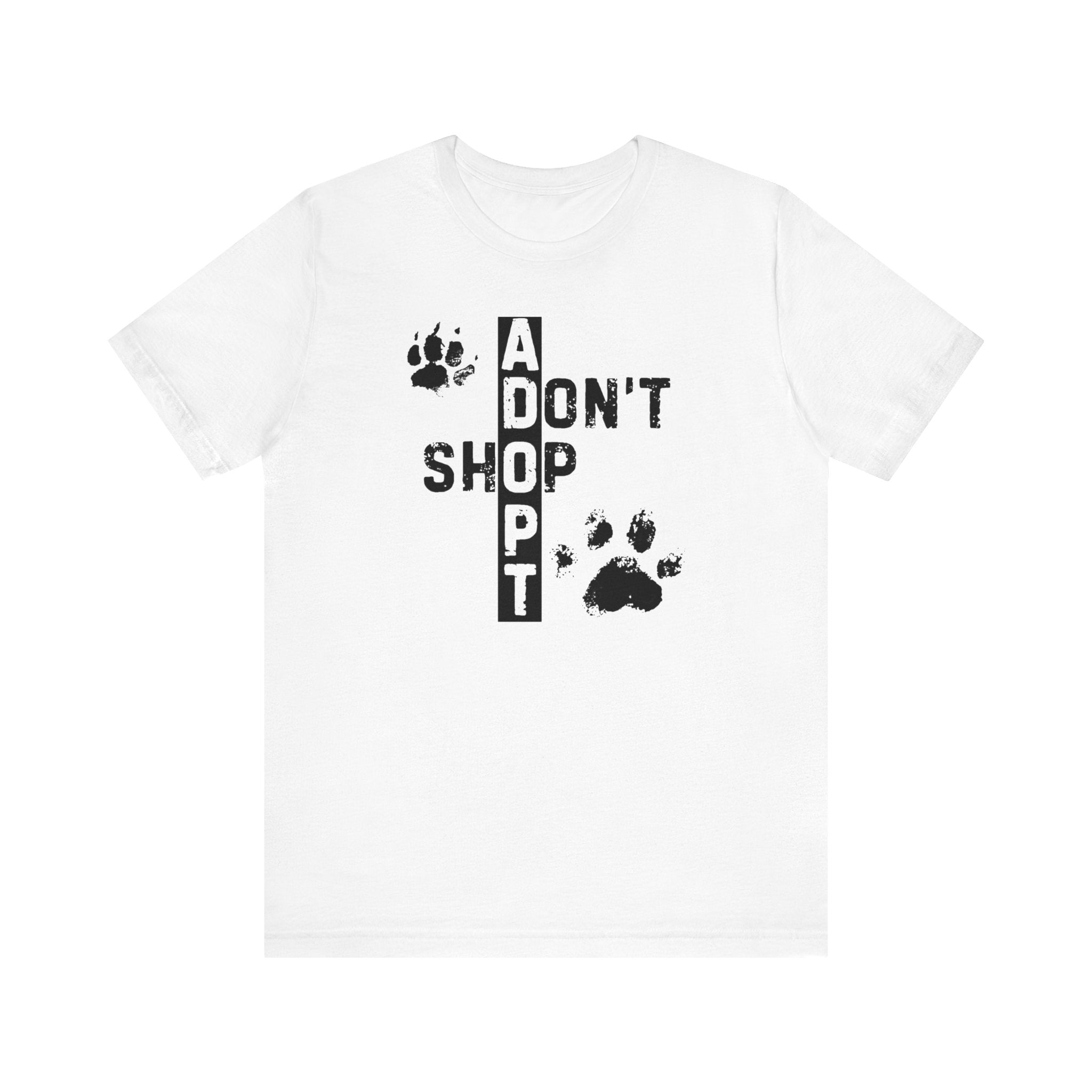 Adopt Don’t Shop T-Shirt - Paw Print Rescue Tee