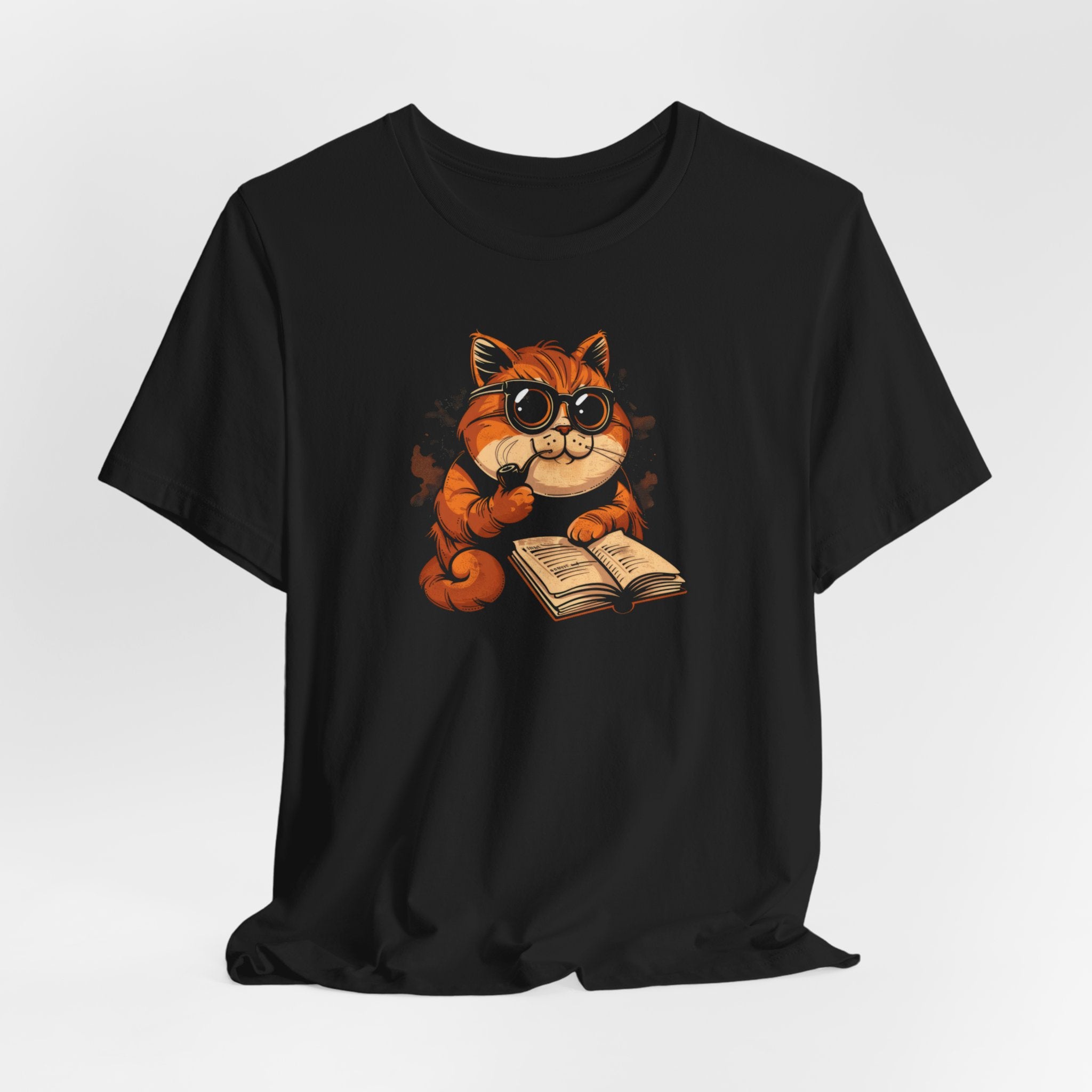Sophisticated Cat Reading Shirt Funny Cat Lover Tee