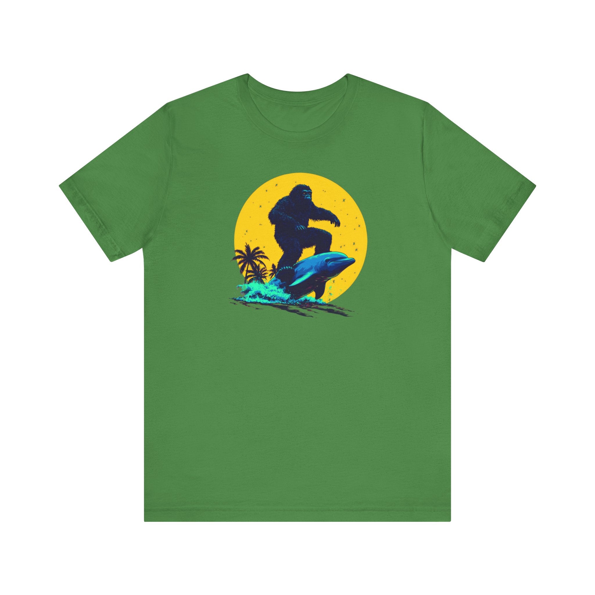 Bigfoot Riding Dolphin T-Shirt Fun and Quirky Design