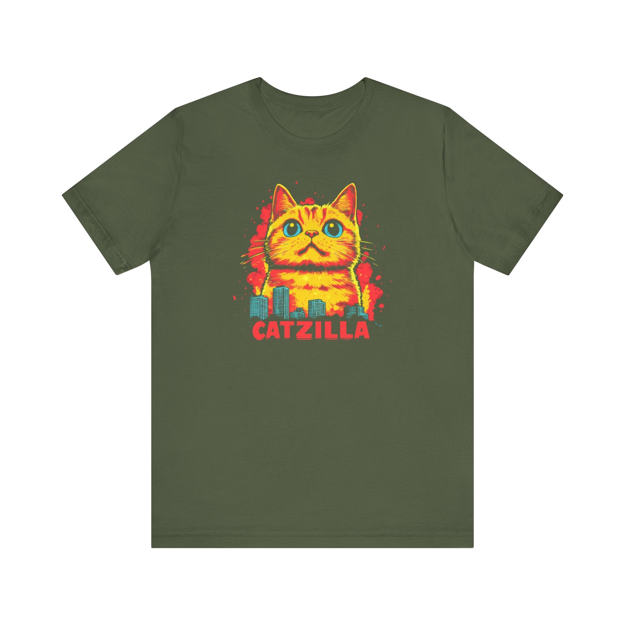 Catzilla Cute Chaos T-Shirt Adorable Cat City Design