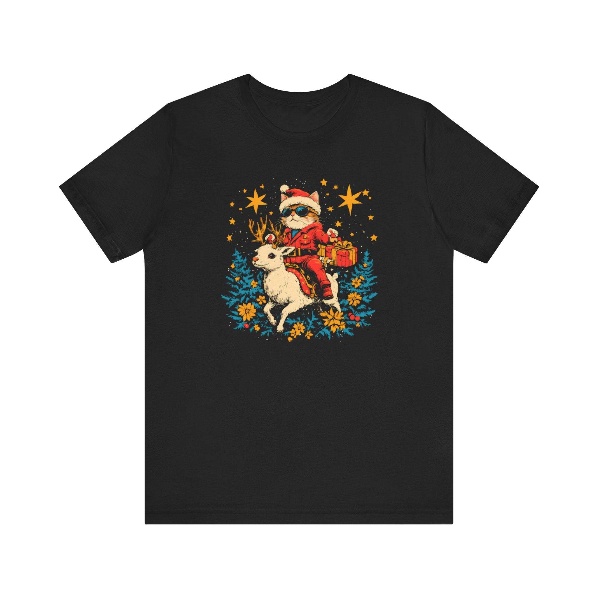 Festive Santa Riding Reindeer T-Shirt