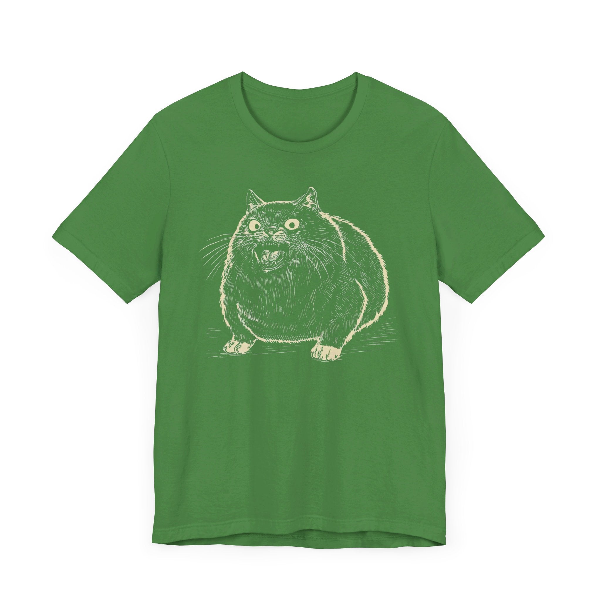 Yowling Chonky Cat T-Shirt Funny and Quirky Design