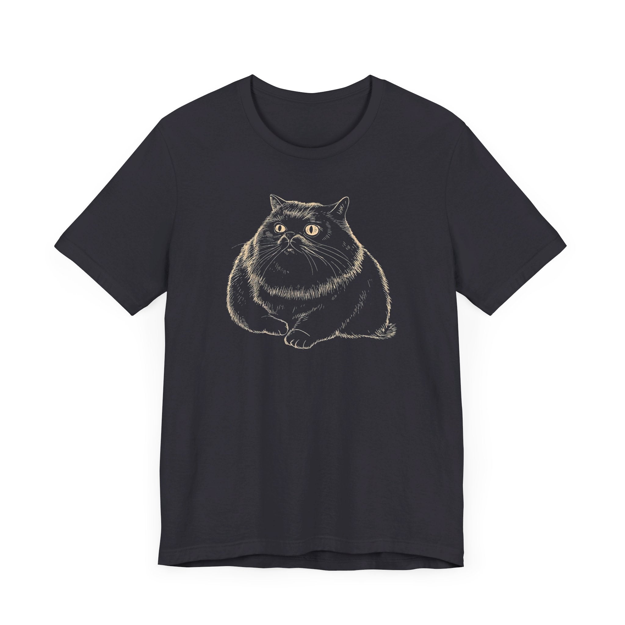 Charming Black Cat T-Shirt – Adorable Feline Lover Tee