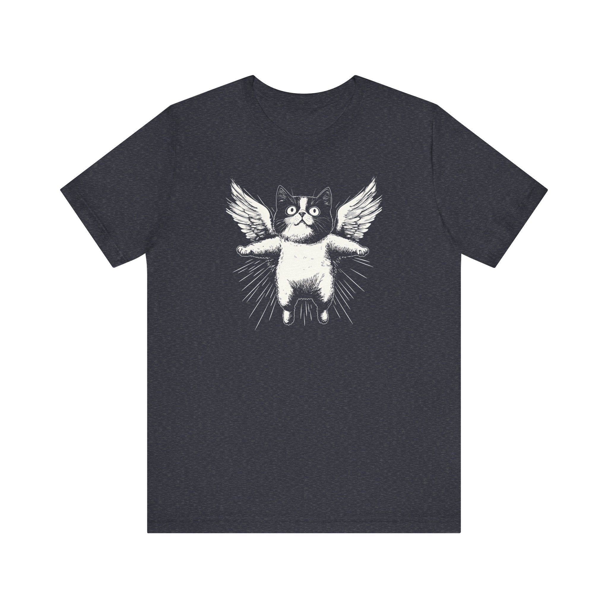 Flying Angel Cat with Wings Graphic T-Shirt