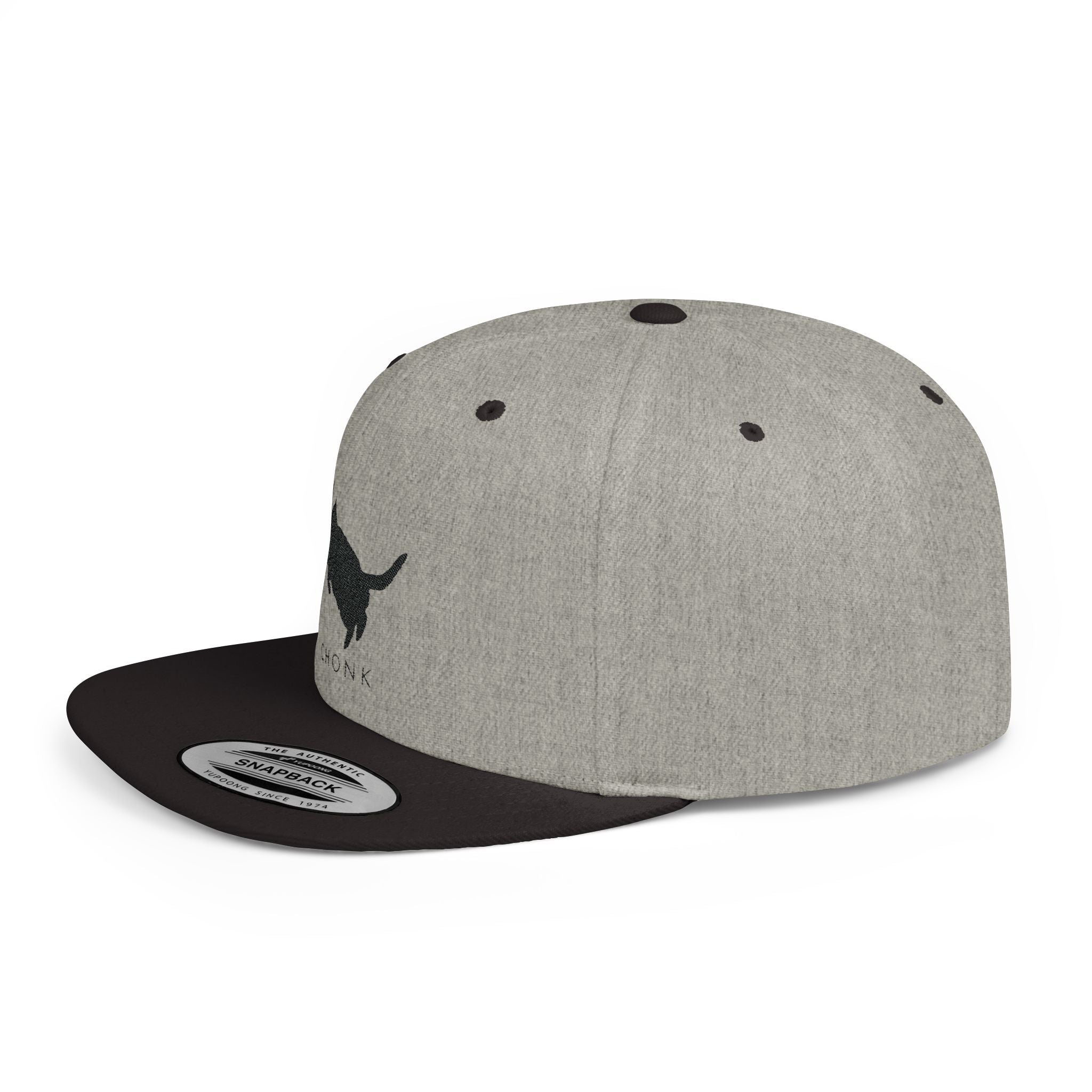 Chonk Cat Snapback Hat Dark Logo