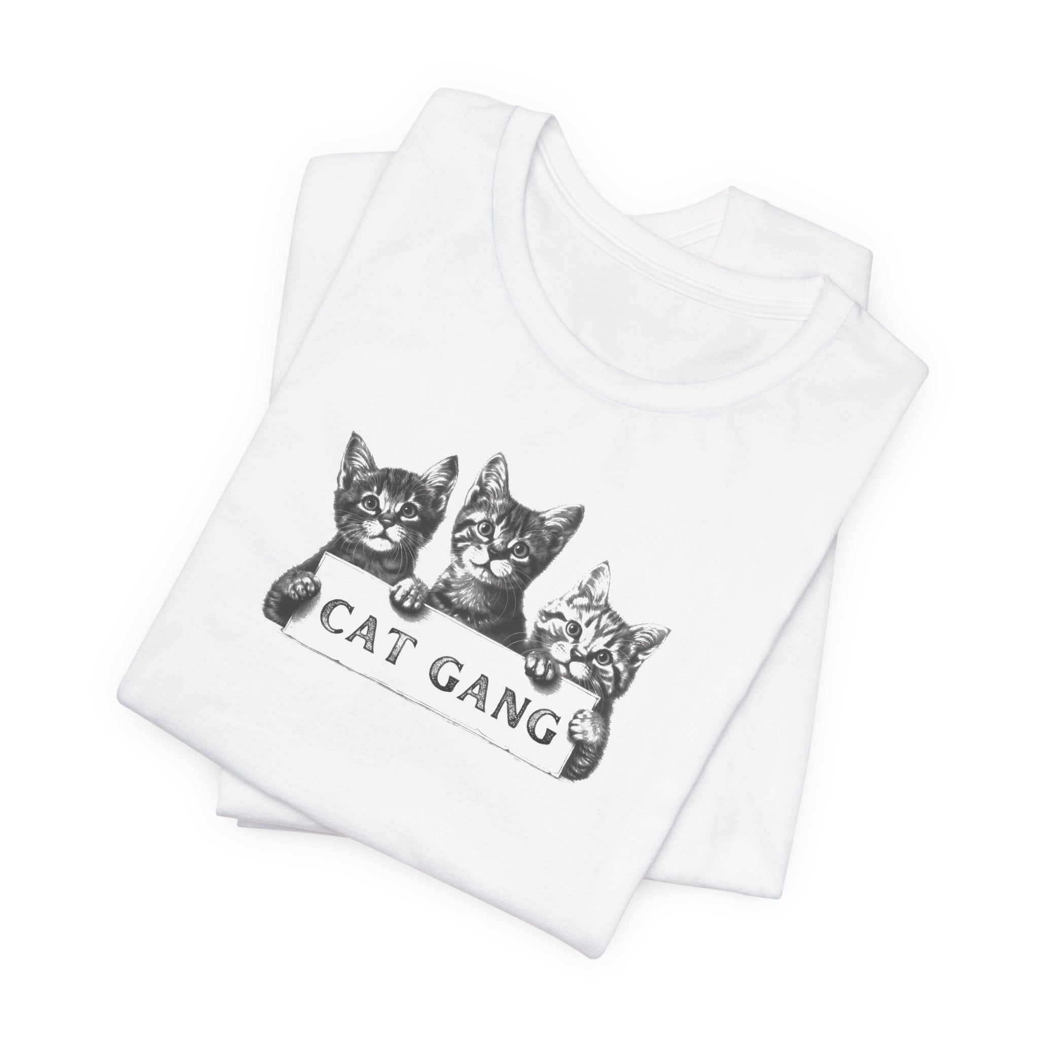 Cat Gang Shirt Funny Cat Lover Kitten Unisex Jersey Short Sleeve Tee
