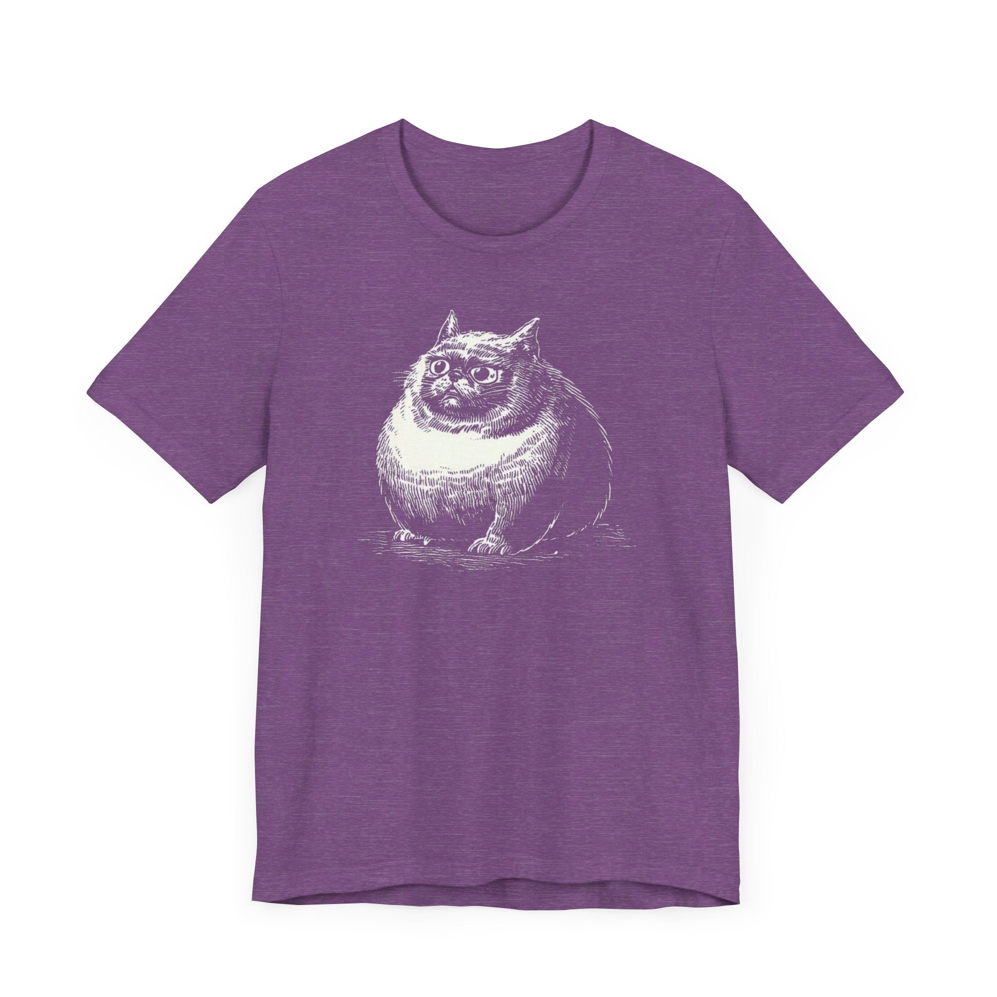 Round Black & White Cat T-Shirt