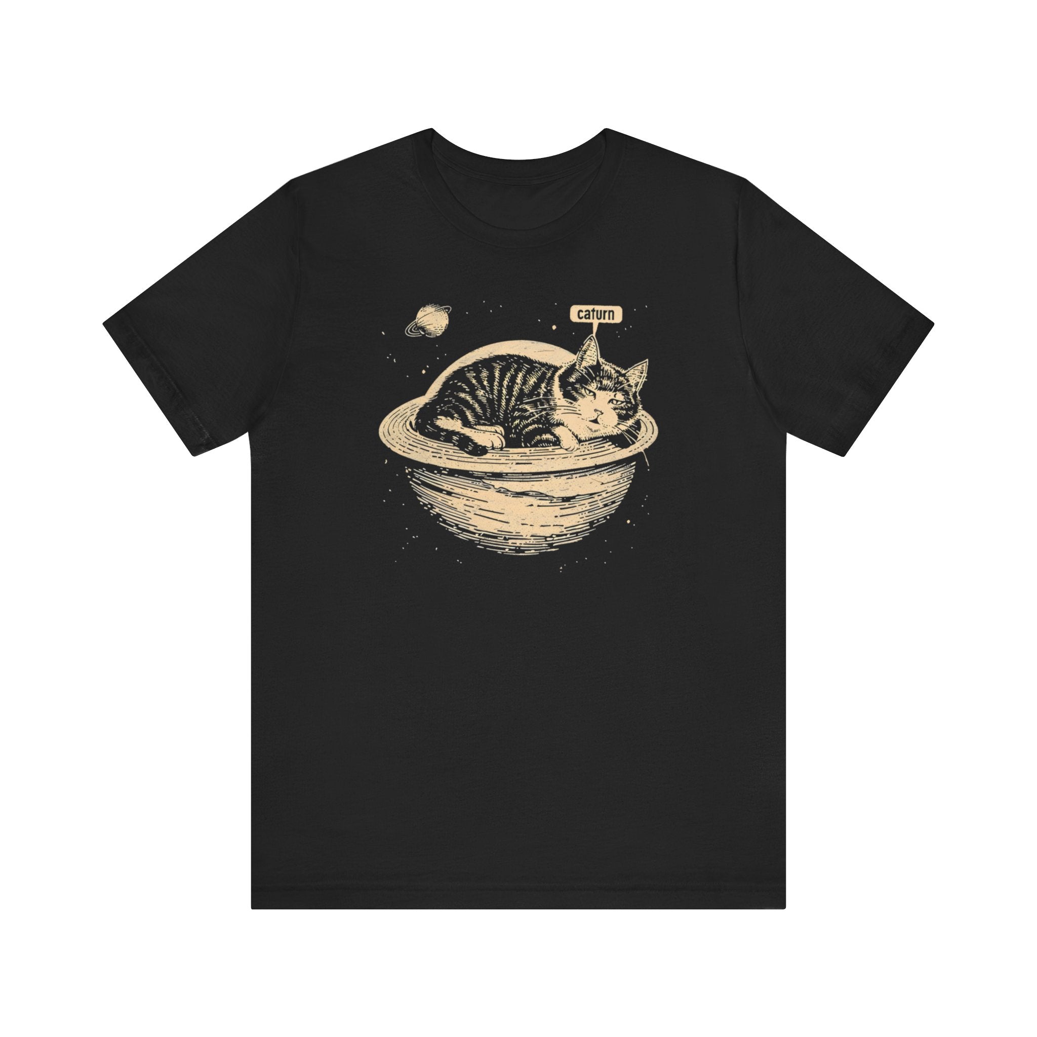 Caturn T-Shirt - Adorable Cat Planet Graphic Tee