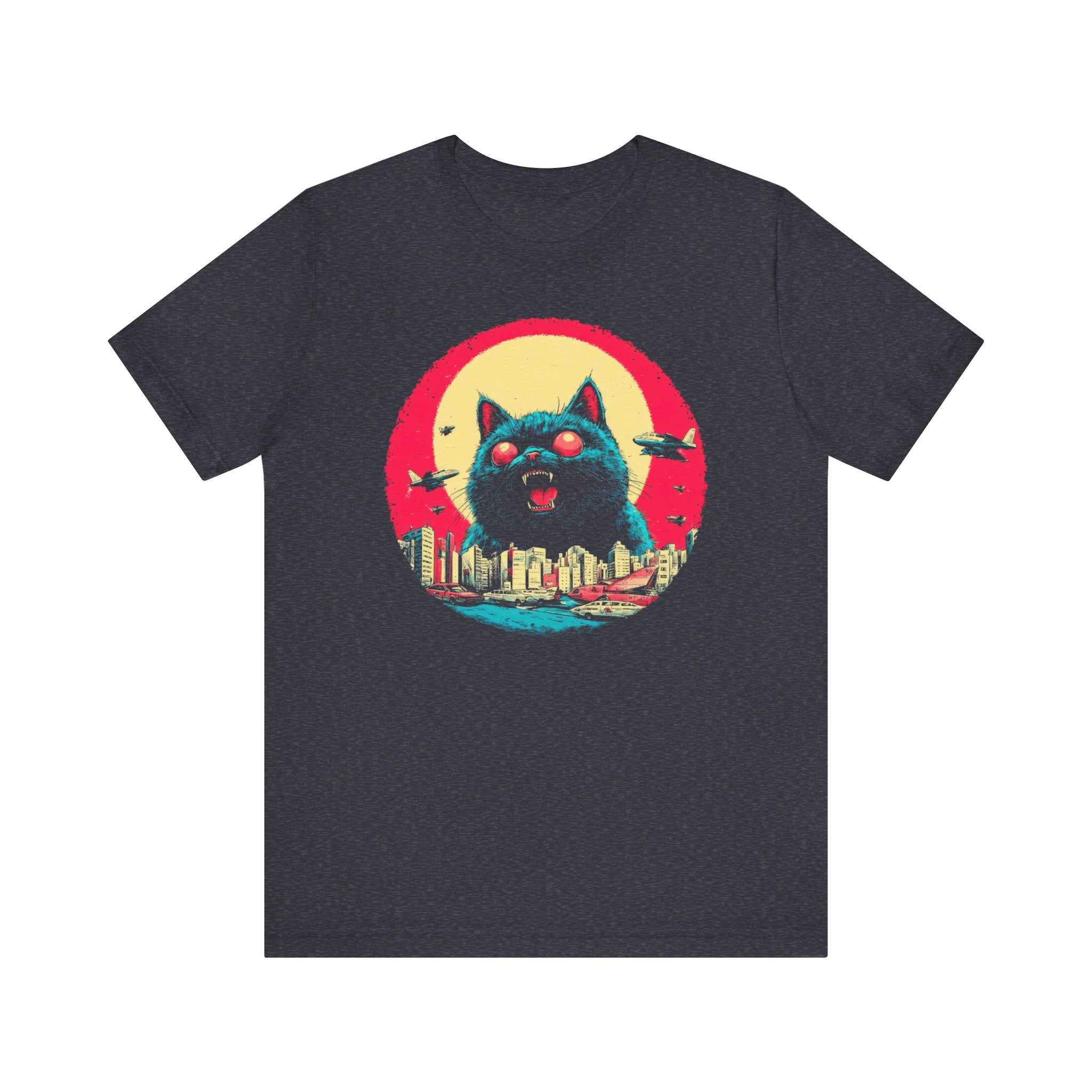 Catzilla Attack T-Shirt Giant Cat Retro City Design