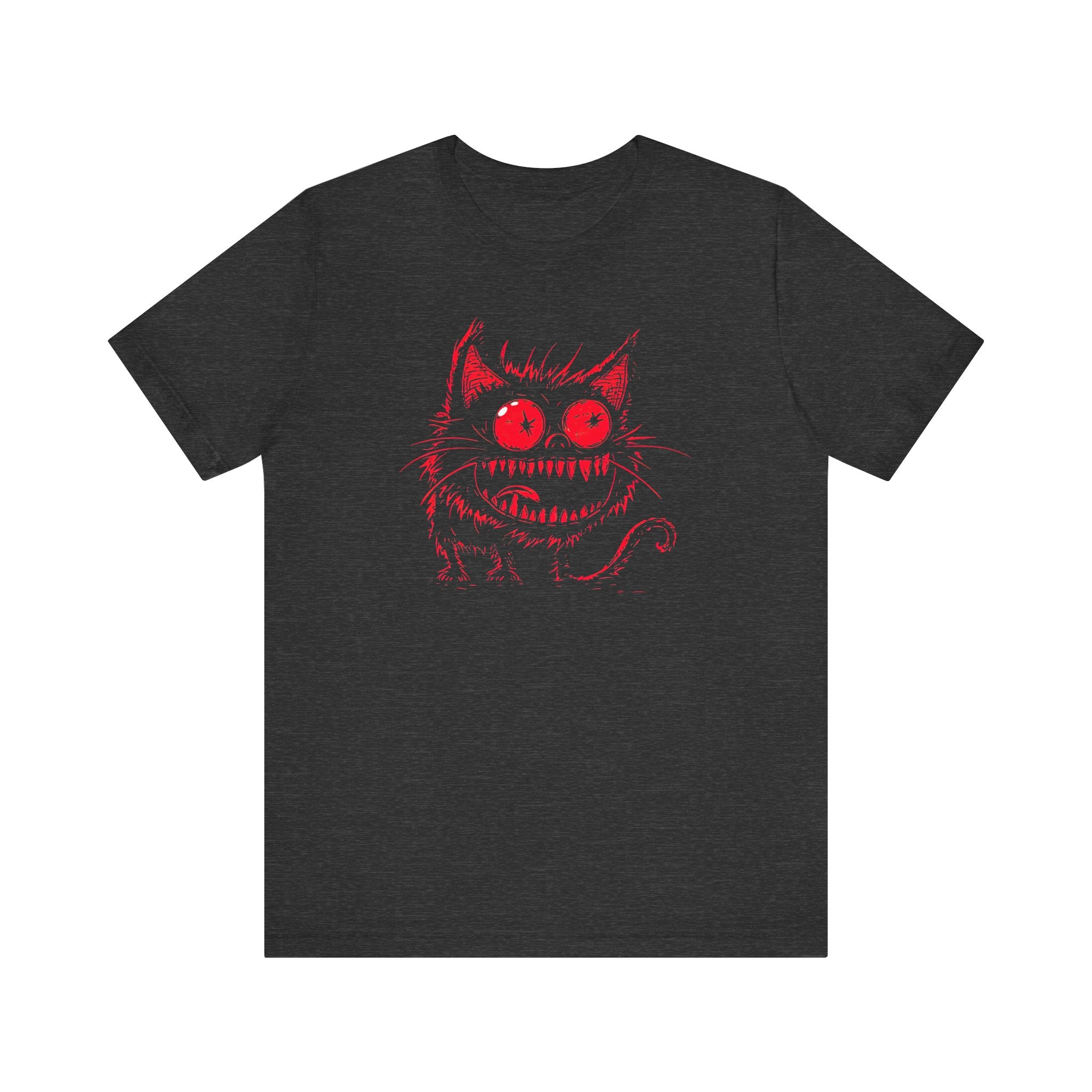 Sinister Red-Eyed Cat Graphic Tee