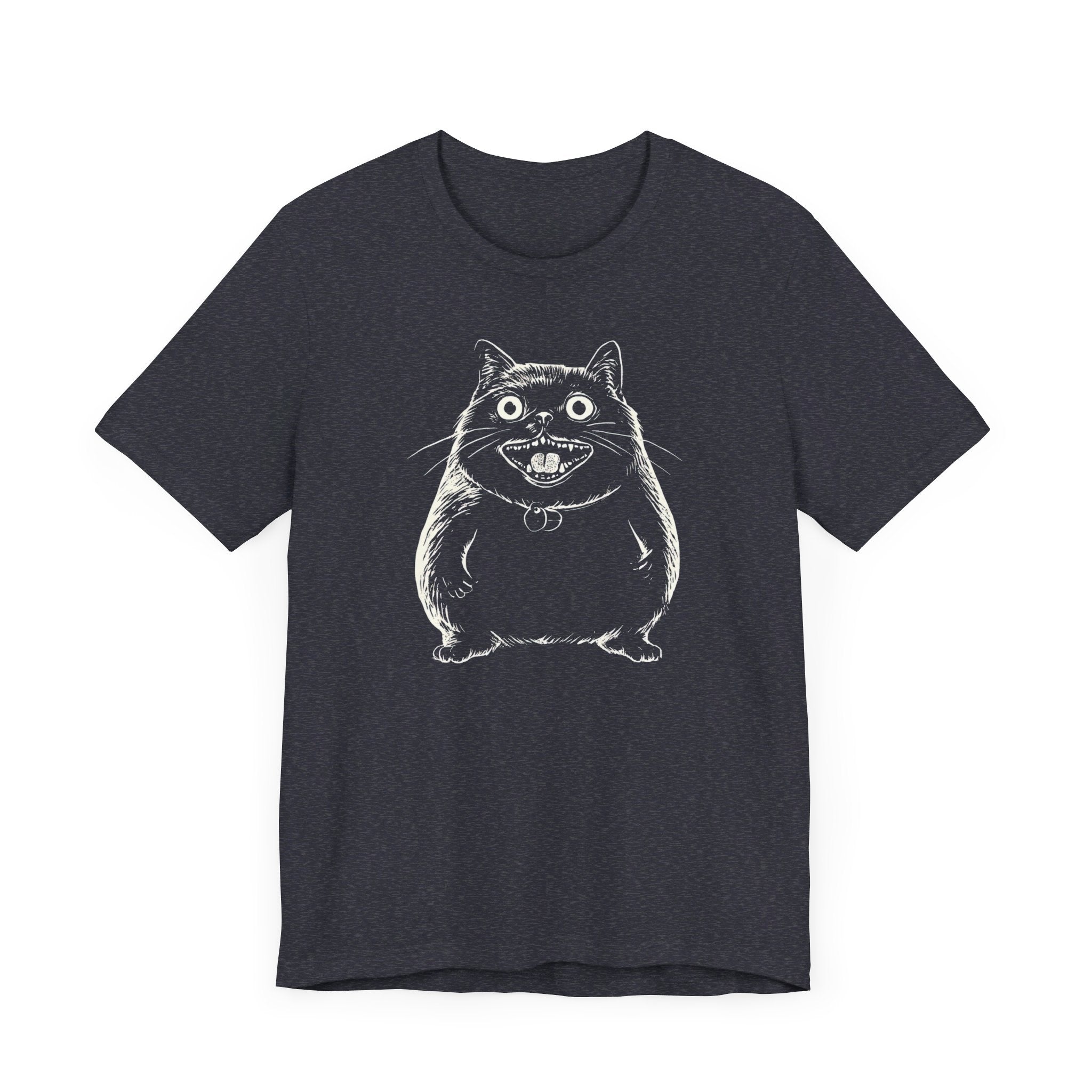 Smiling Chubby Cat T-Shirt – Funny and Quirky Cat Lover Tee