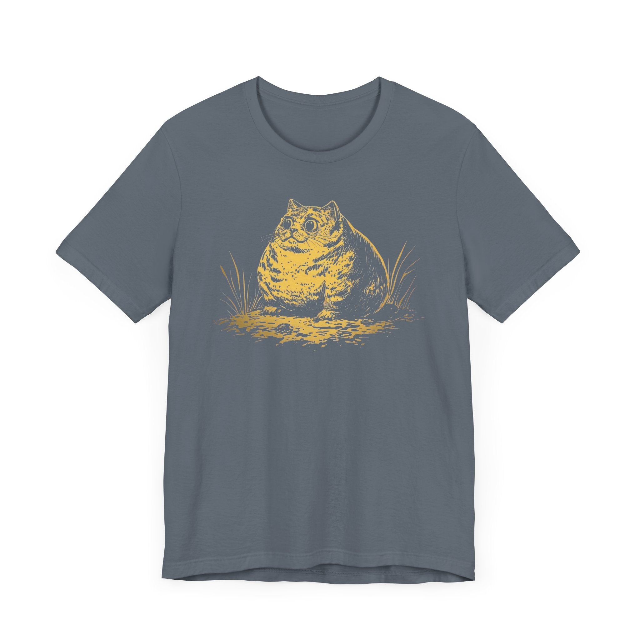 Chubby Cat in the Grass Graphic Tee