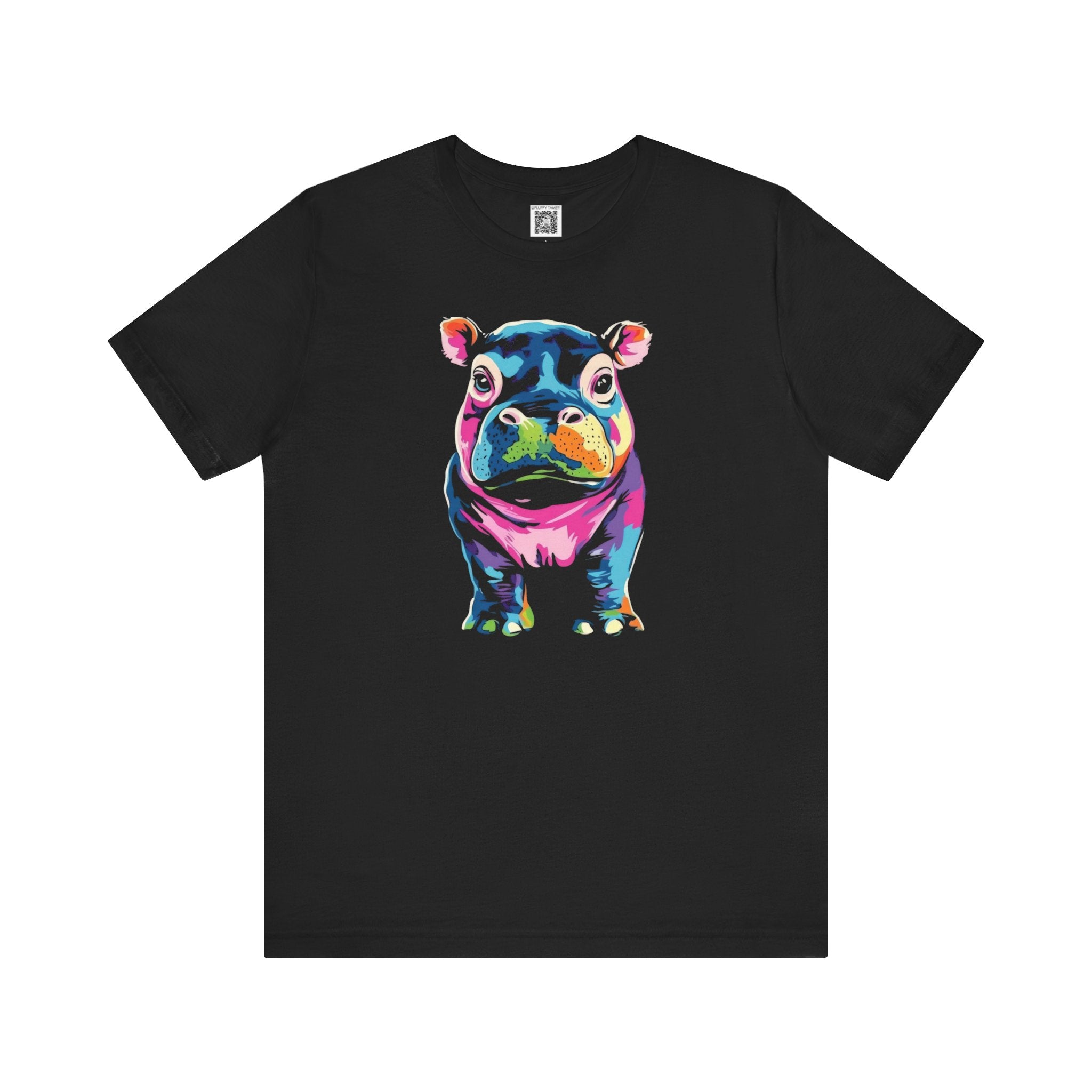 Colorful Hippo Graphic T-Shirt