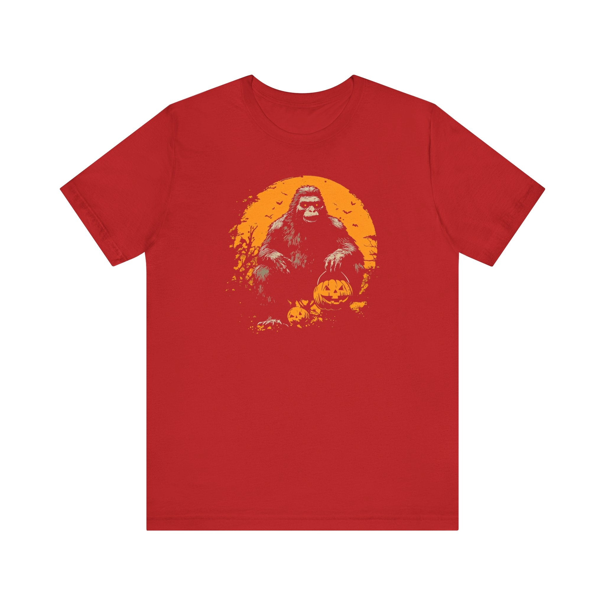 Halloween Bigfoot T-Shirt Spooky Sasquatch Pumpkin Tee