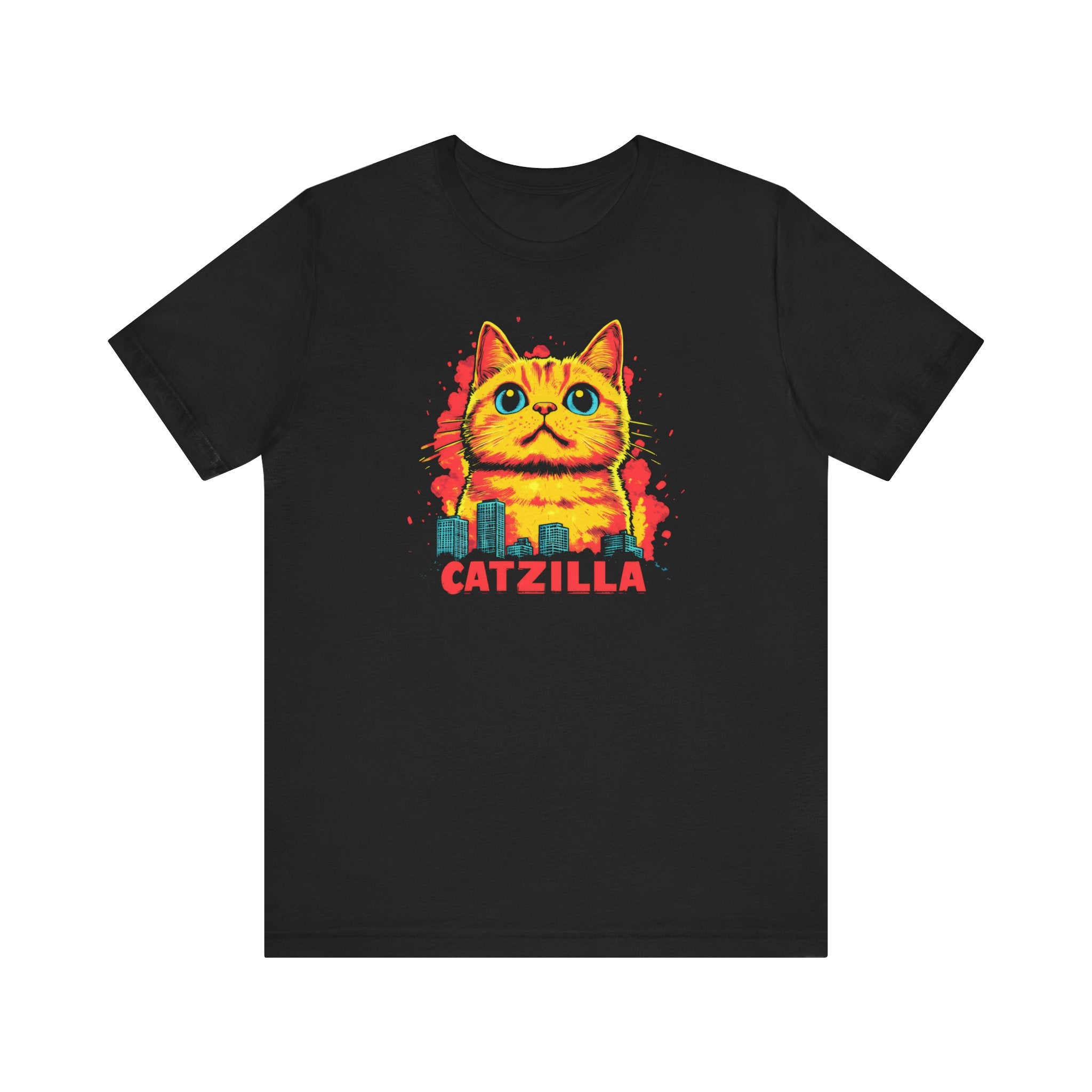 Catzilla Cute Chaos T-Shirt Adorable Cat City Design