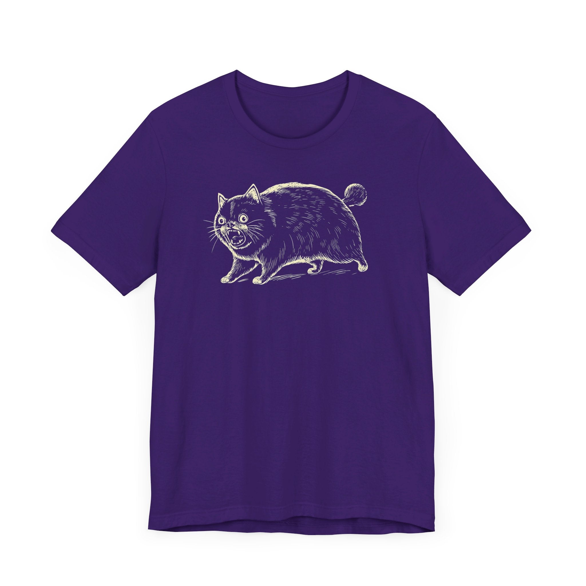 Yowling Chonky Cat T-Shirt Funny Graphic Cat Lover Tee