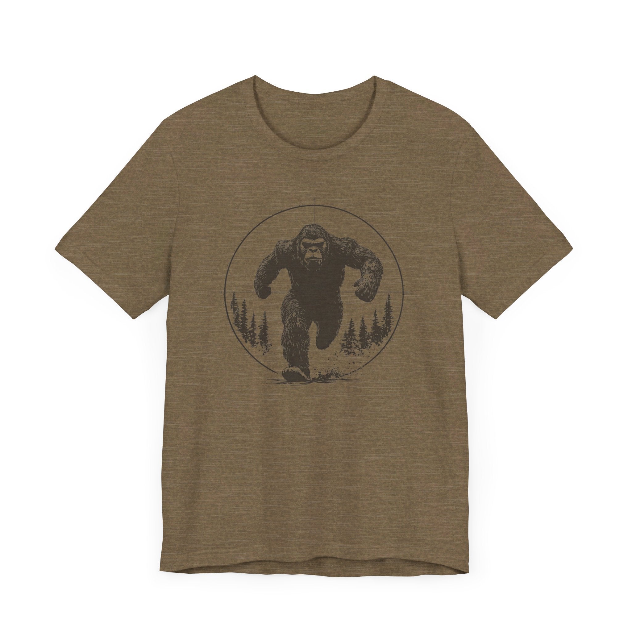 Bigfoot in Crosshairs T-Shirt Funny Adventure Design