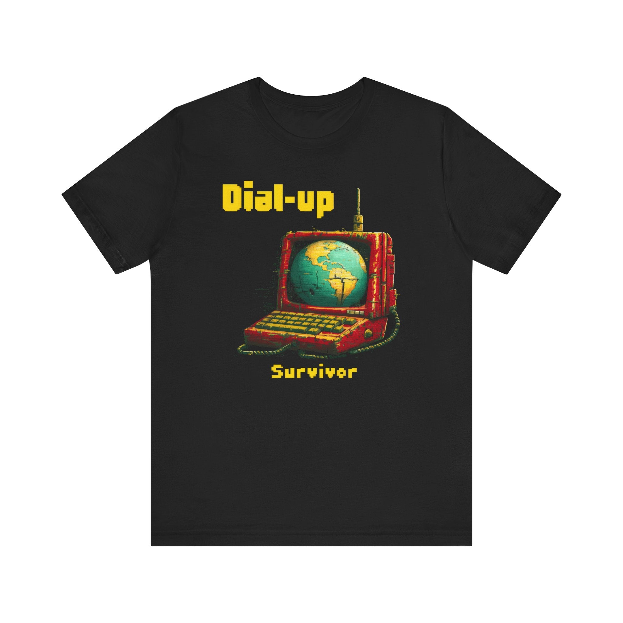 Dial-Up Survivor T-Shirt Retro Internet Graphic Tee