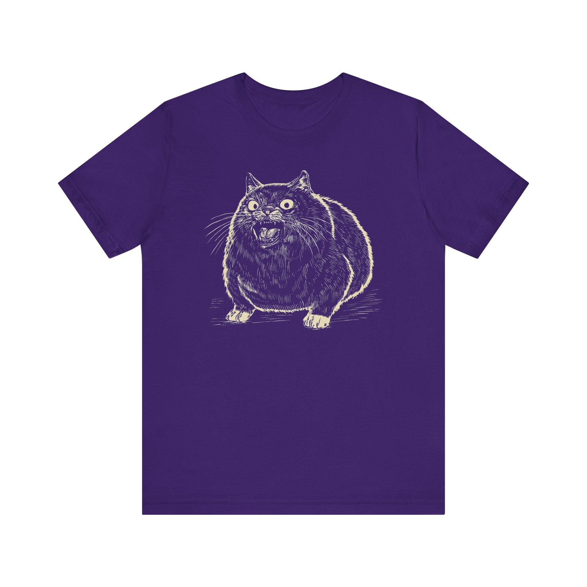 Yowling Chonky Cat T-Shirt Funny and Quirky Design