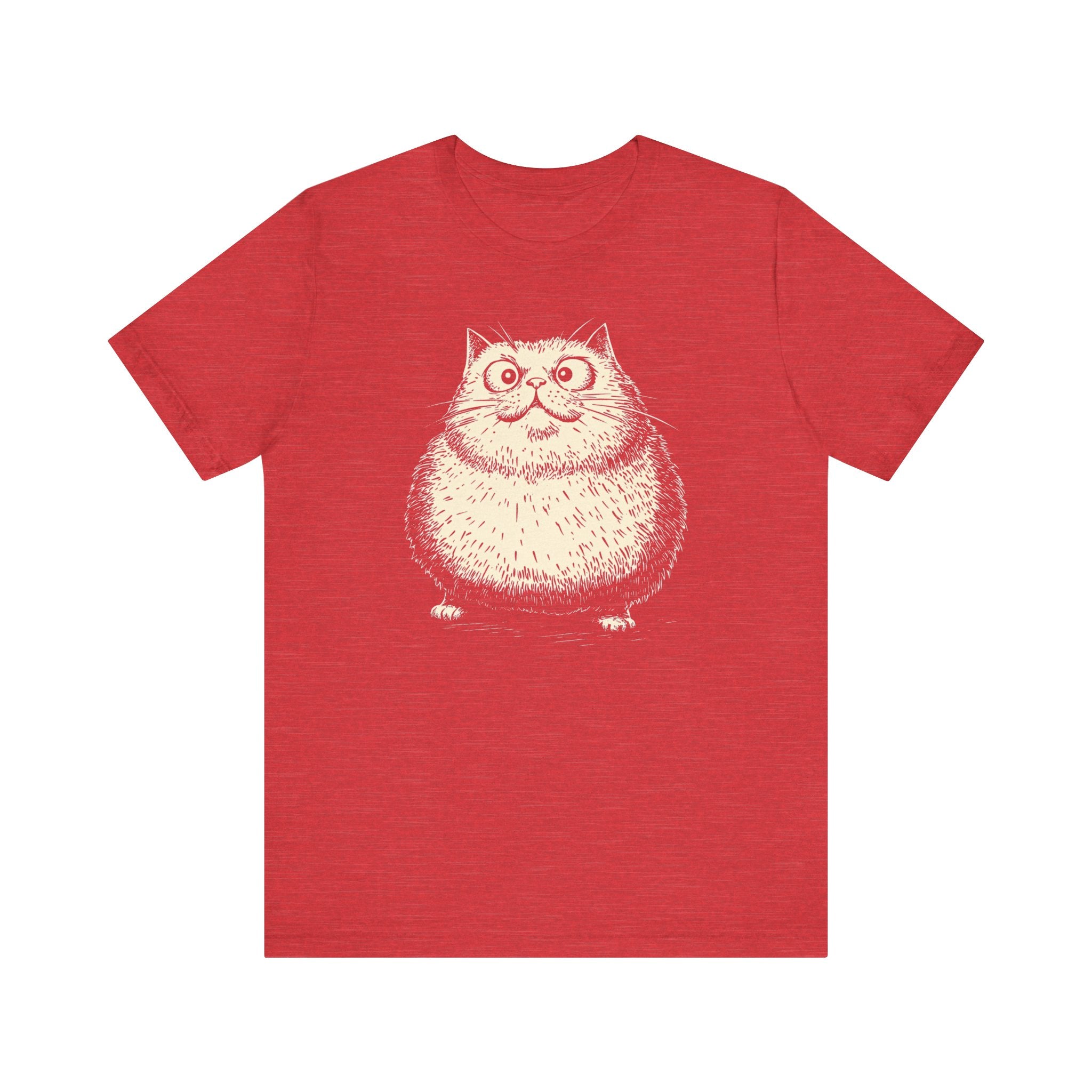 Adorable Chonky Cat T-Shirt Cute Cartoon Cat Design