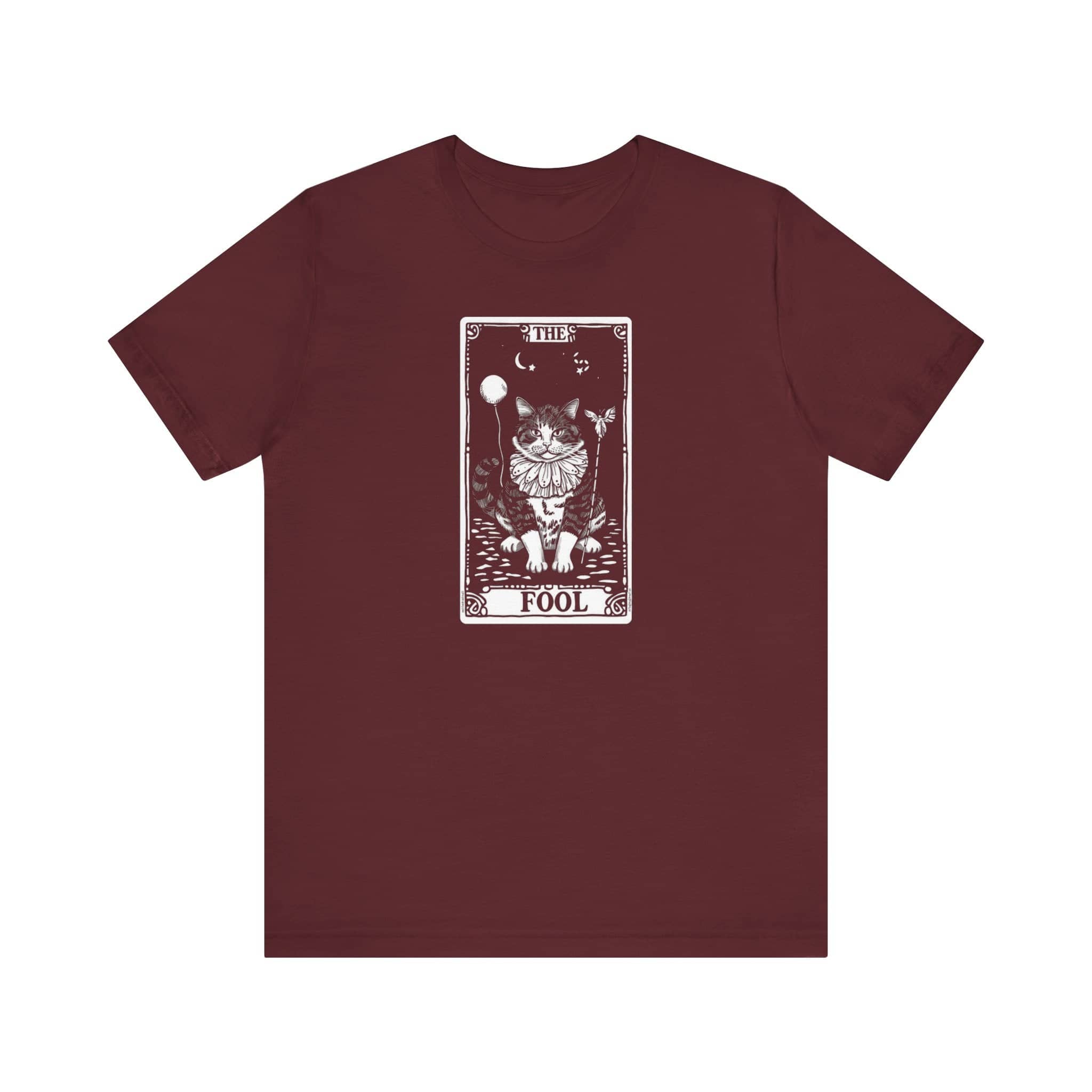 The Fool Tarot Card Cat Graphic Tee