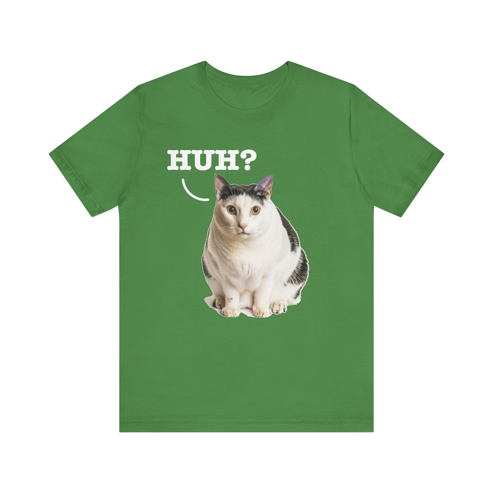Huh? Cat Meme T-Shirt – Original Art Cat Lover Tee, Unique and Fun - Classic Unisex Jersey Tee, Soft Cotton, Perfect for Cat Lovers
