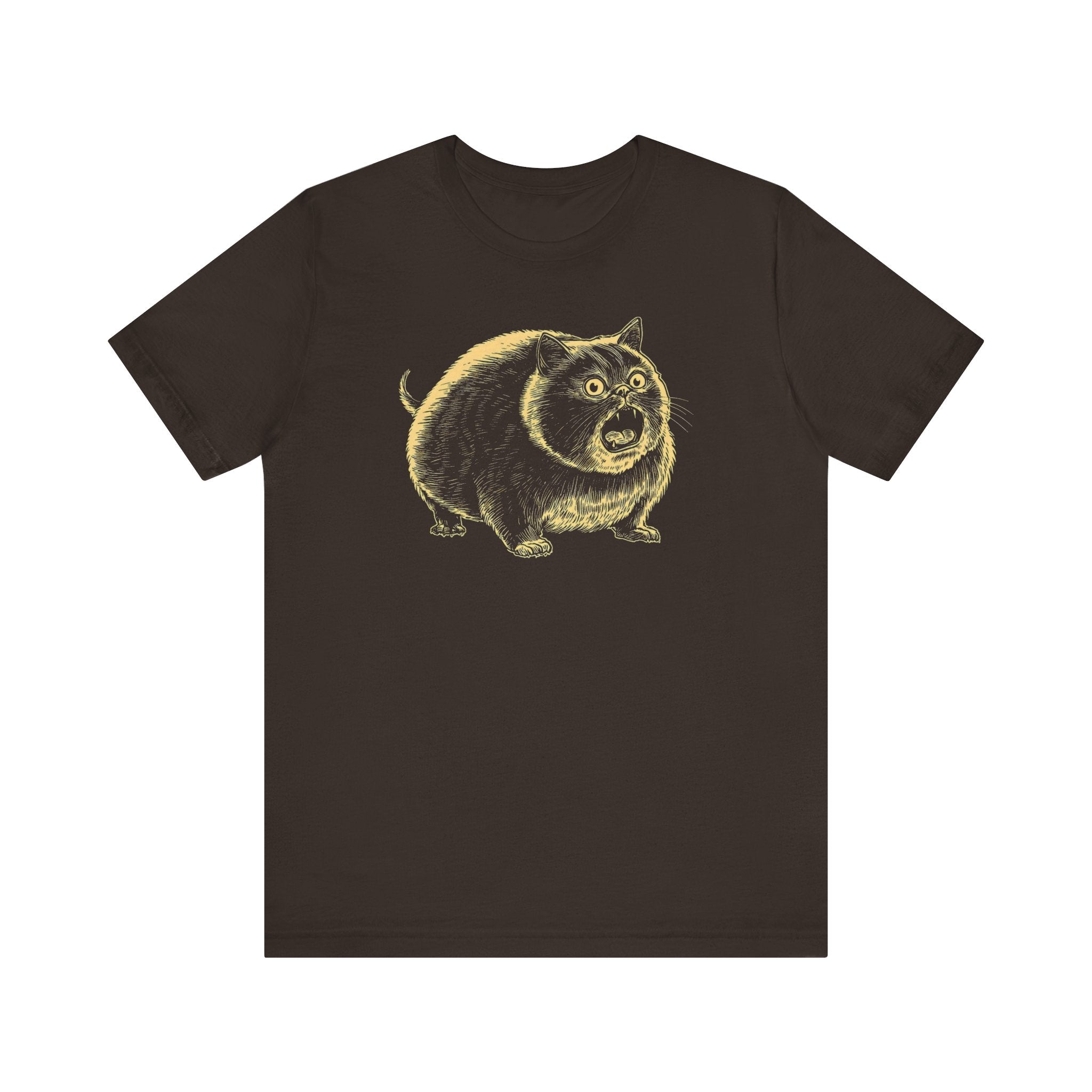 Startled Cat T-Shirt – Funny Cat Lover Graphic Tee