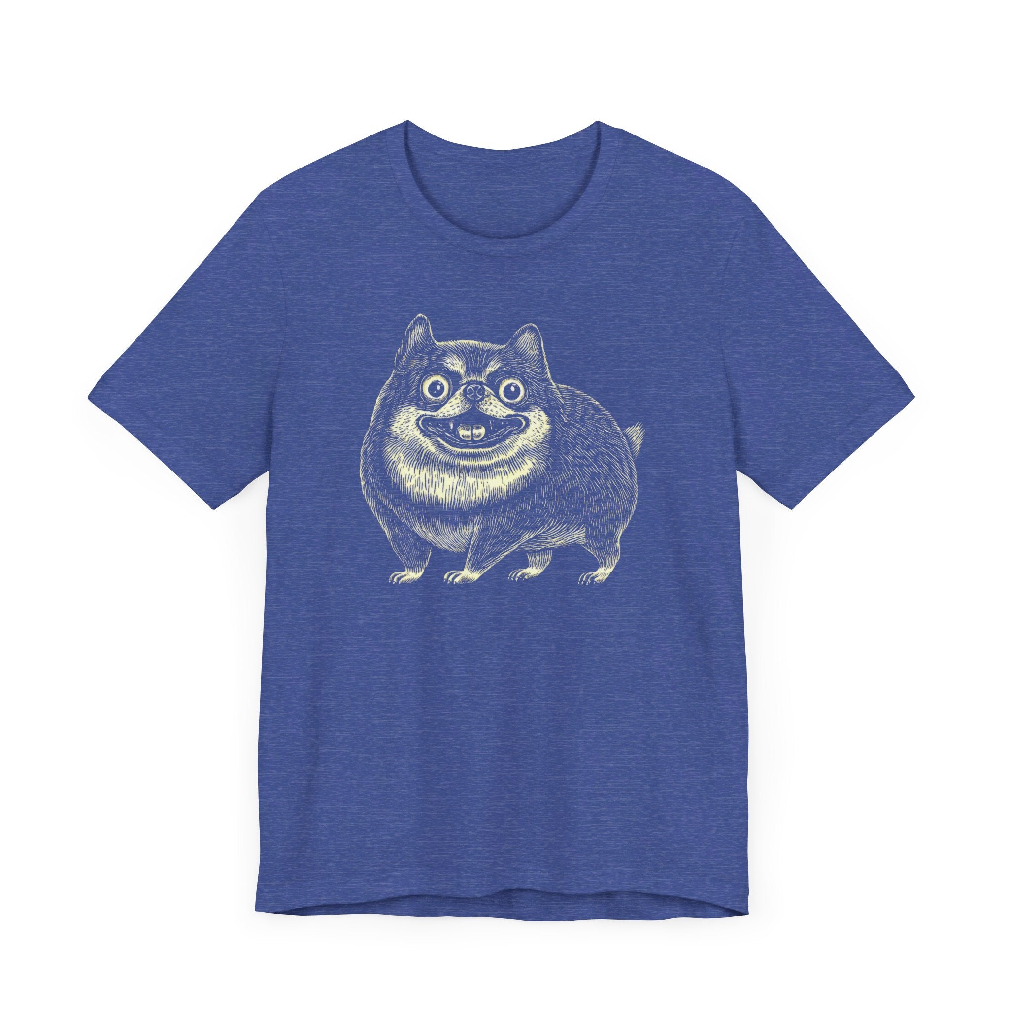 Quirky Smiling Shiba T-Shirt – Funny Cartoon Dog Tee