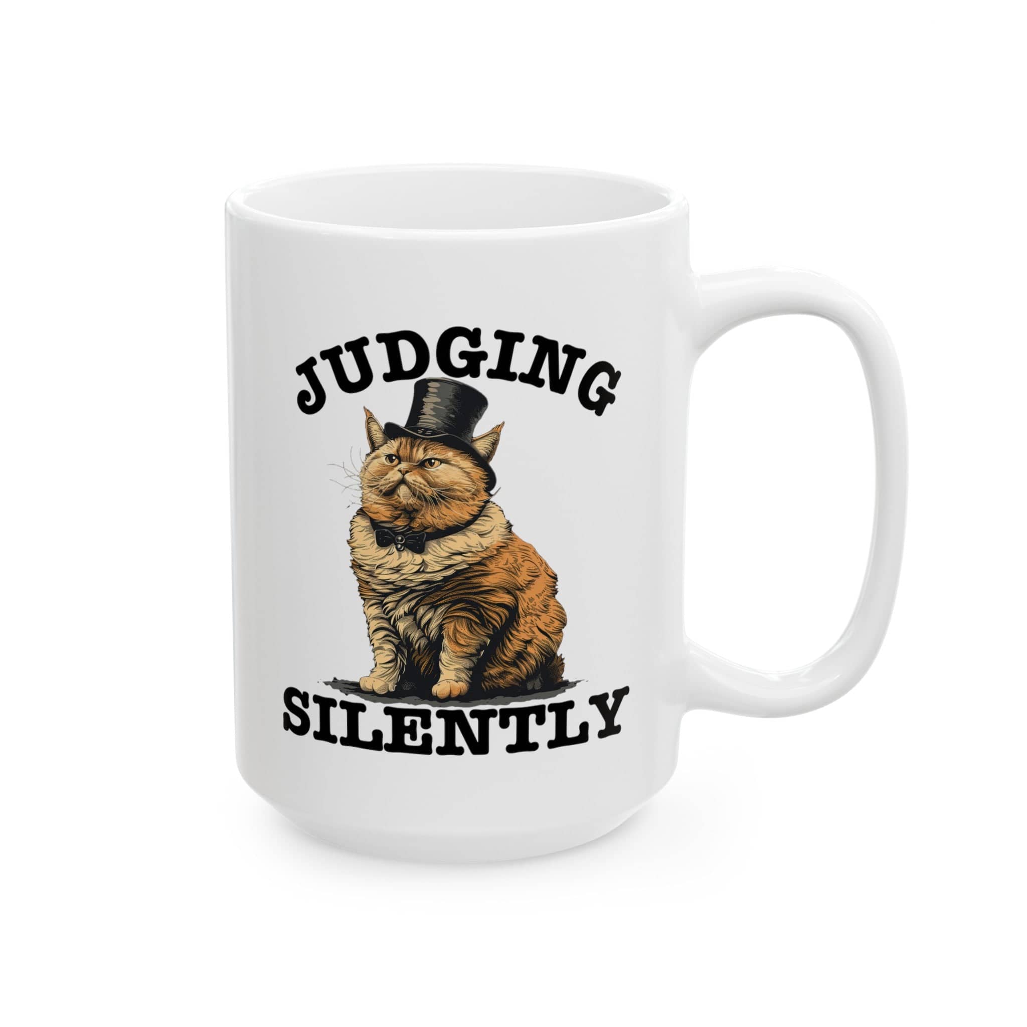 Judging Silently Cat Mug