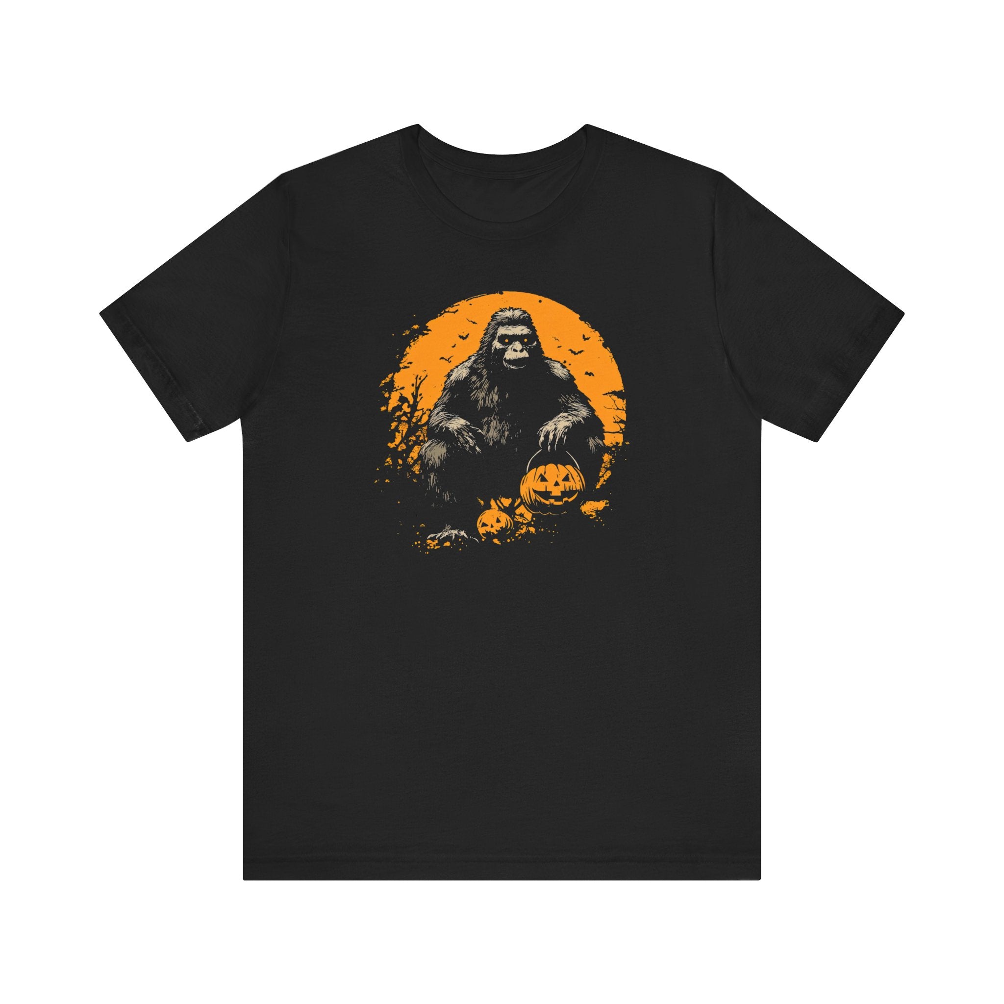 Halloween Bigfoot T-Shirt Spooky Sasquatch Pumpkin Tee