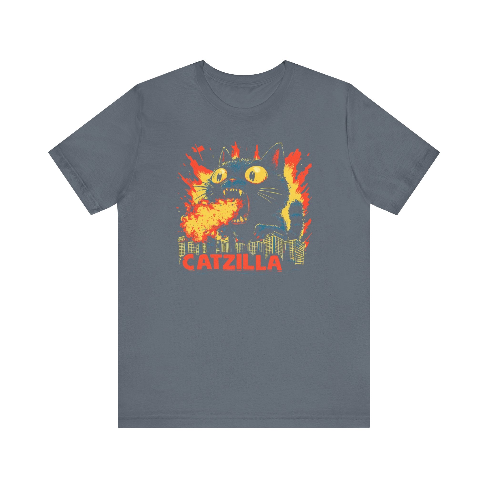 Catzilla Firebreath T-Shirt Fierce Cat Flame Design