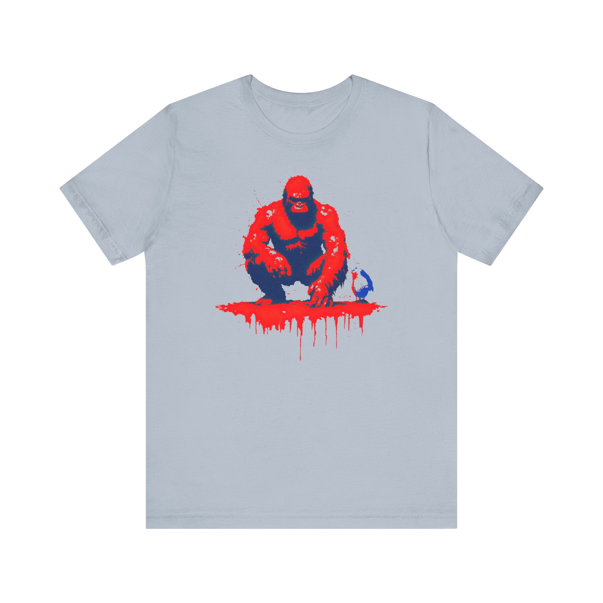 Bold Red Bigfoot T-Shirt Artistic and Unique Design